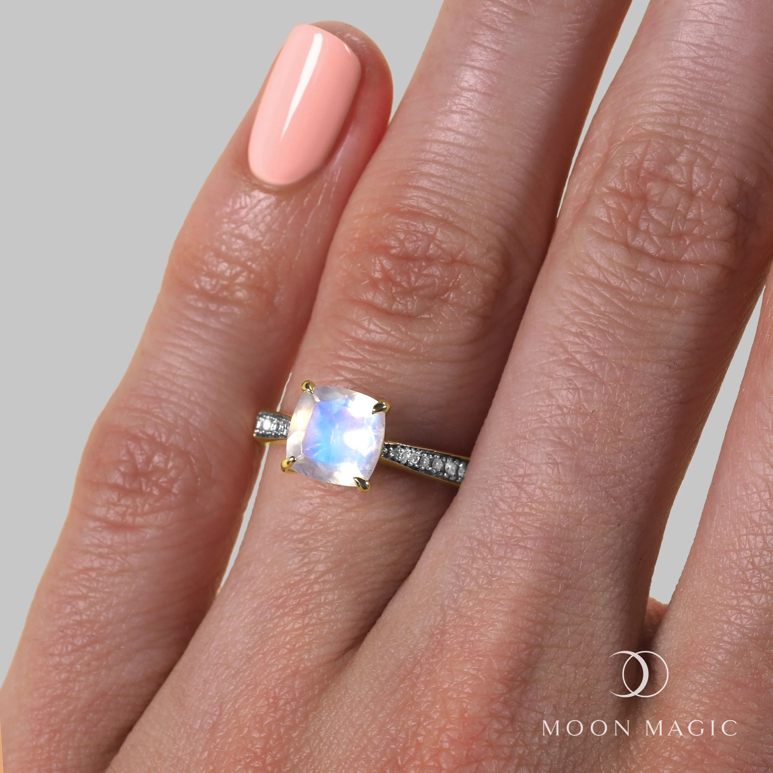 Moonstone Diamond Ring - Eternal Tie - Image 6