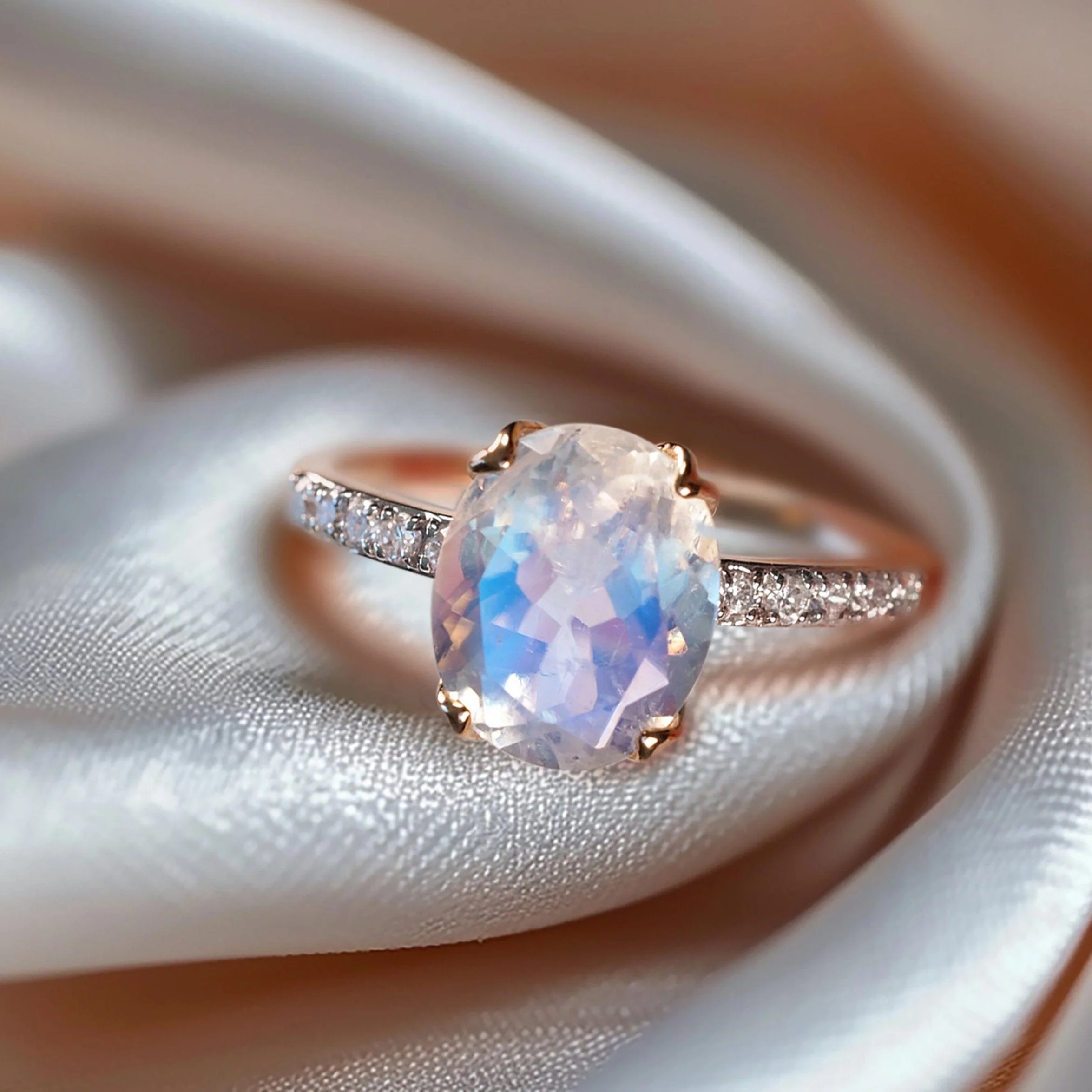 Moonstone Diamond Ring - Harlow - Image 13