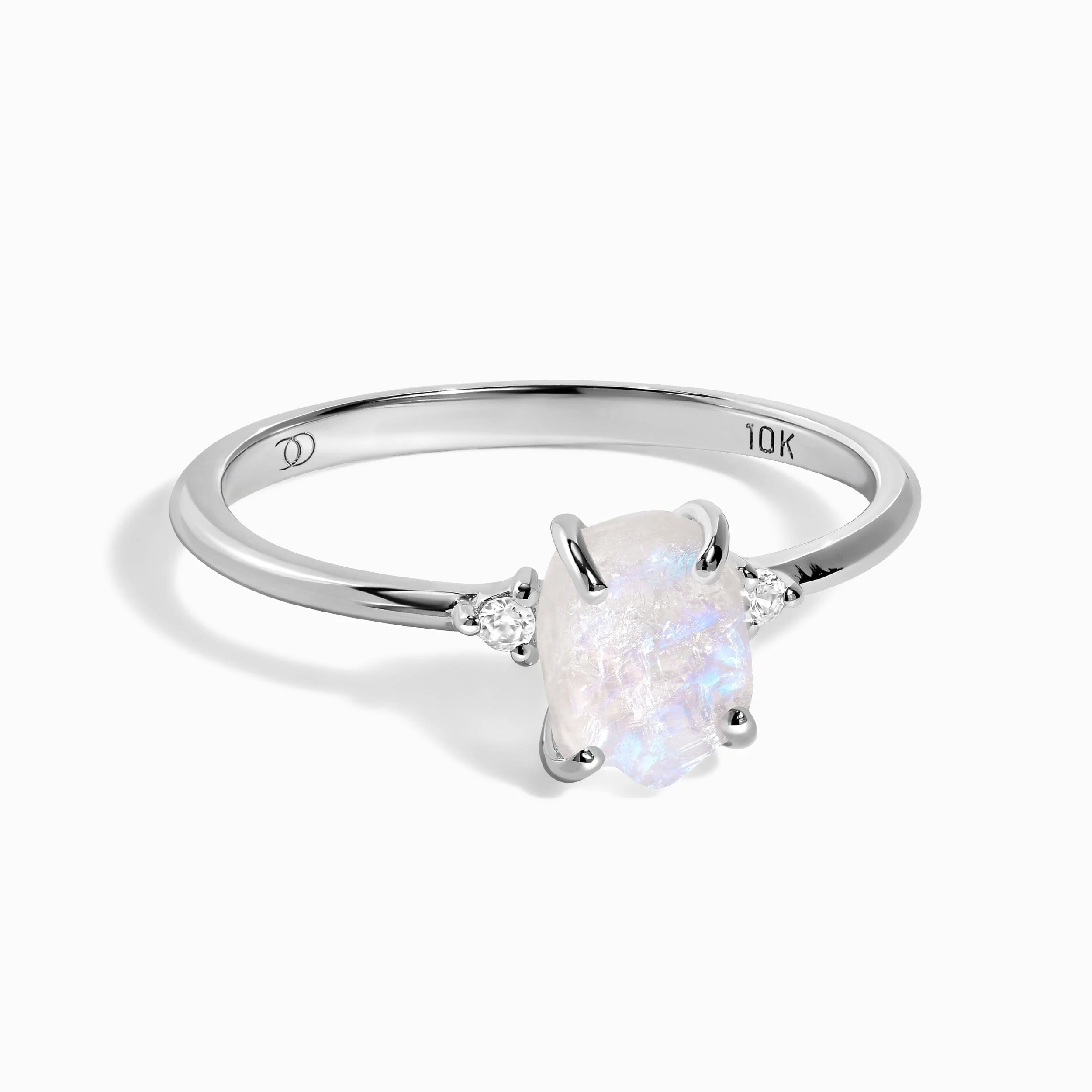 Moonstone Diamond Ring - Petite Raw Allure - Image 4