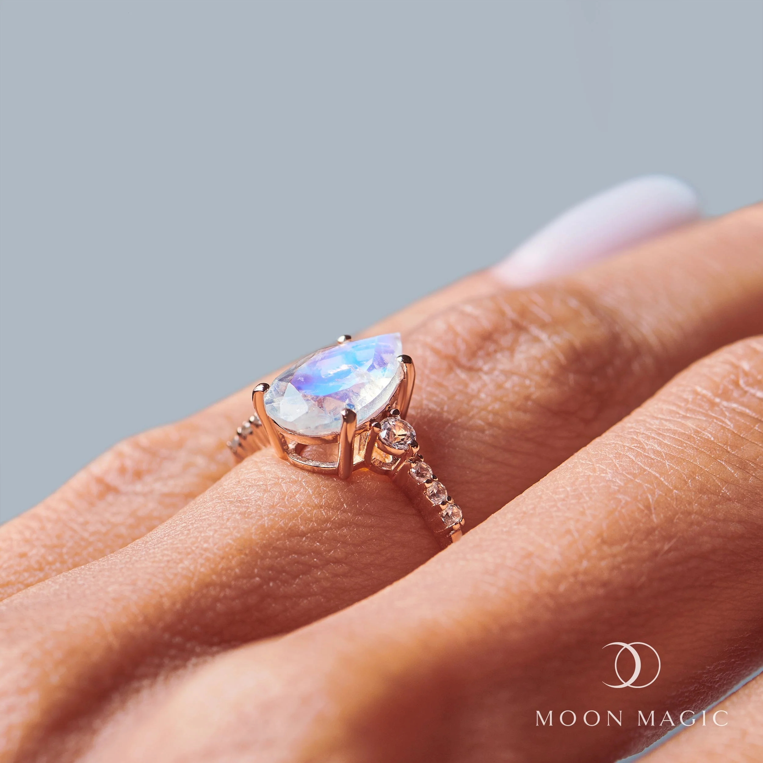 Moonstone Diamond Ring - Queen Of Lustre - Image 14