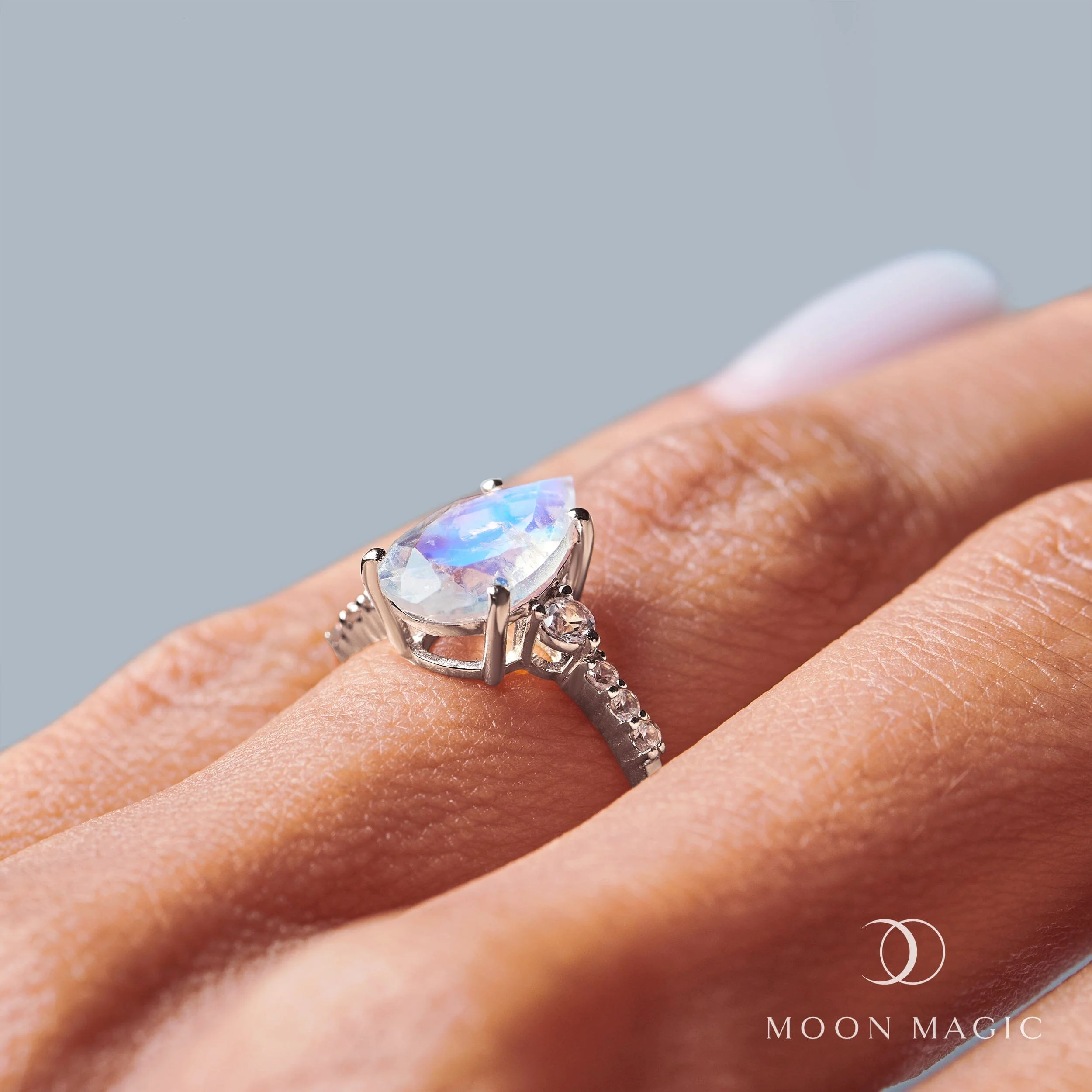 Moonstone Diamond Ring - Queen Of Lustre - Image 9