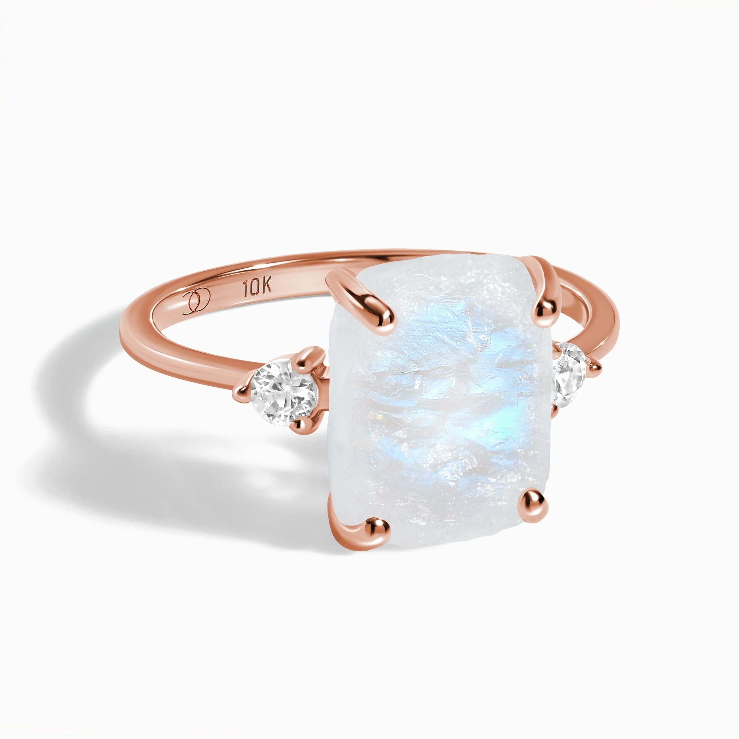 Moonstone Diamond Ring - Raw Allure