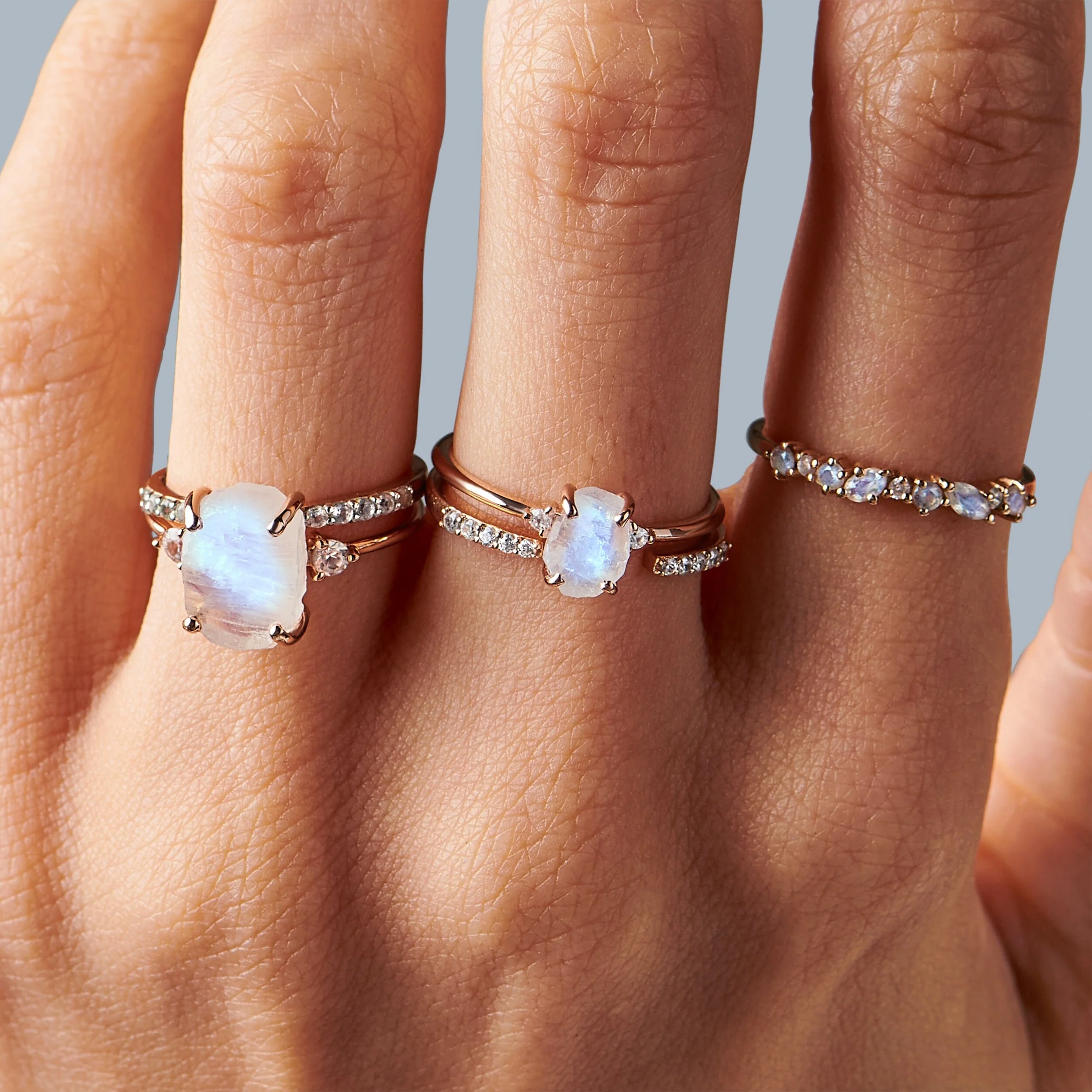 Moonstone Diamond Ring - Raw Allure - Image 9