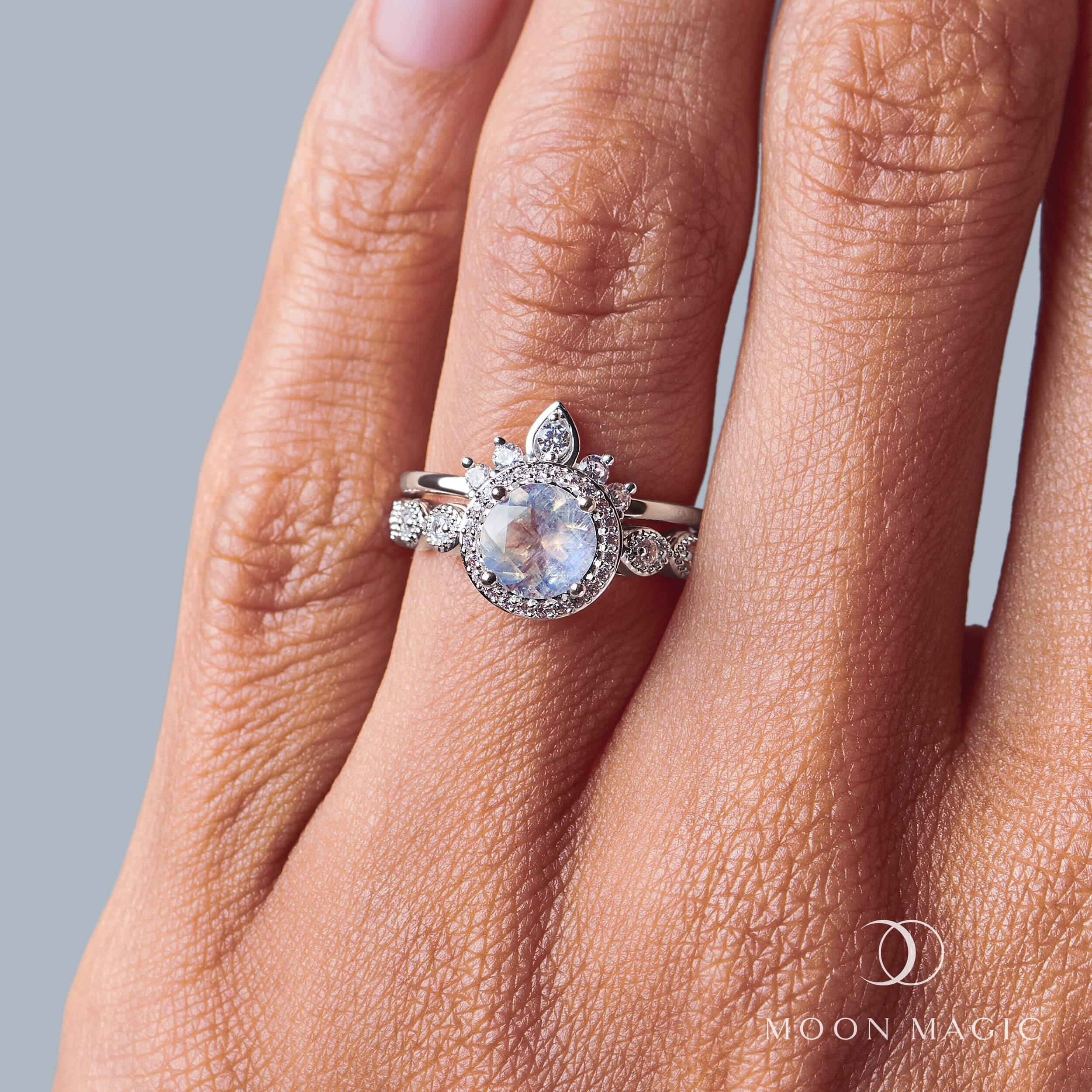 Moonstone Lab Diamond Ring - Soulmate - Image 13