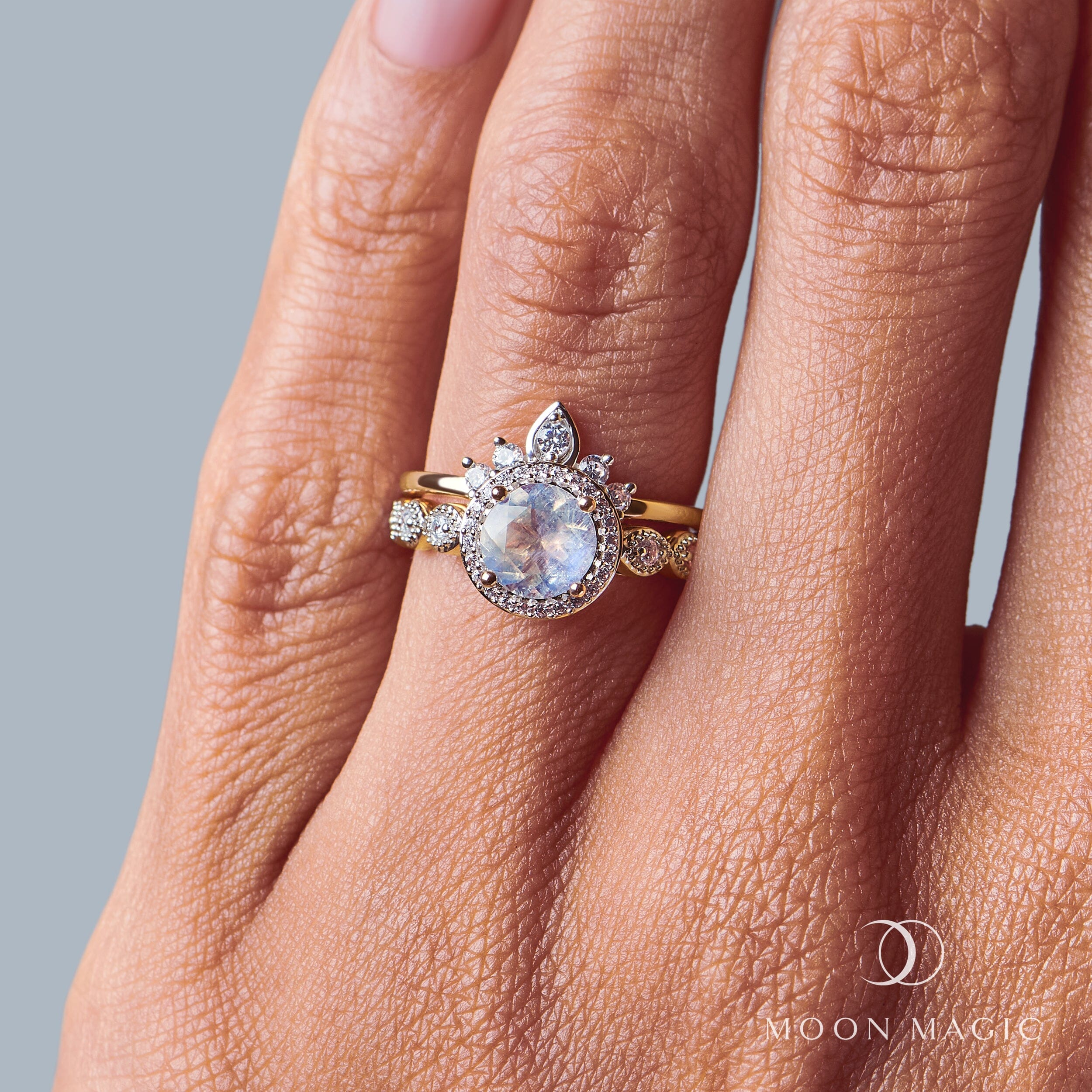 Moonstone Lab Diamond Ring - Soulmate - Image 17