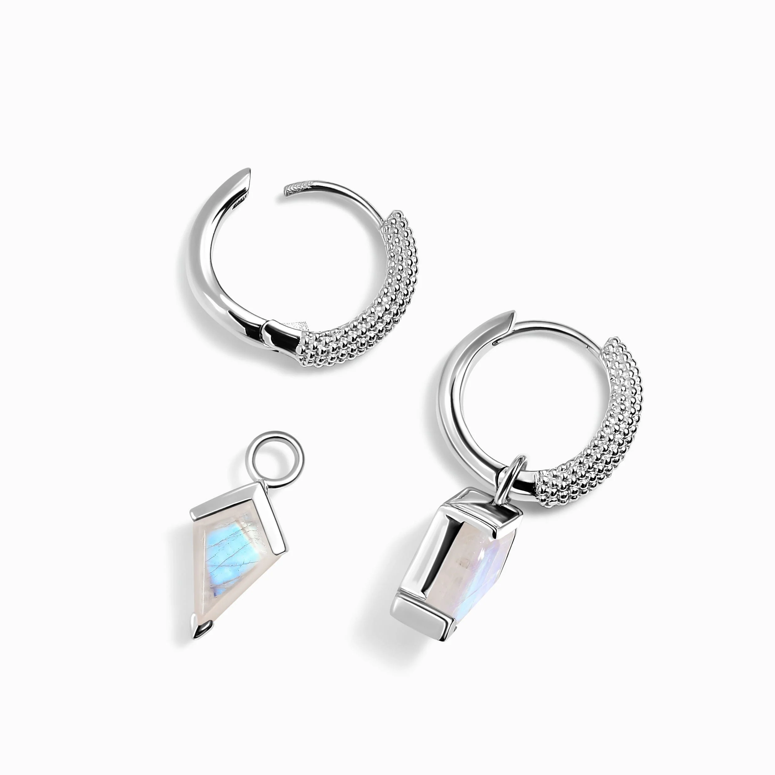 Moonstone Earrings - Heroine Hoops - Image 11