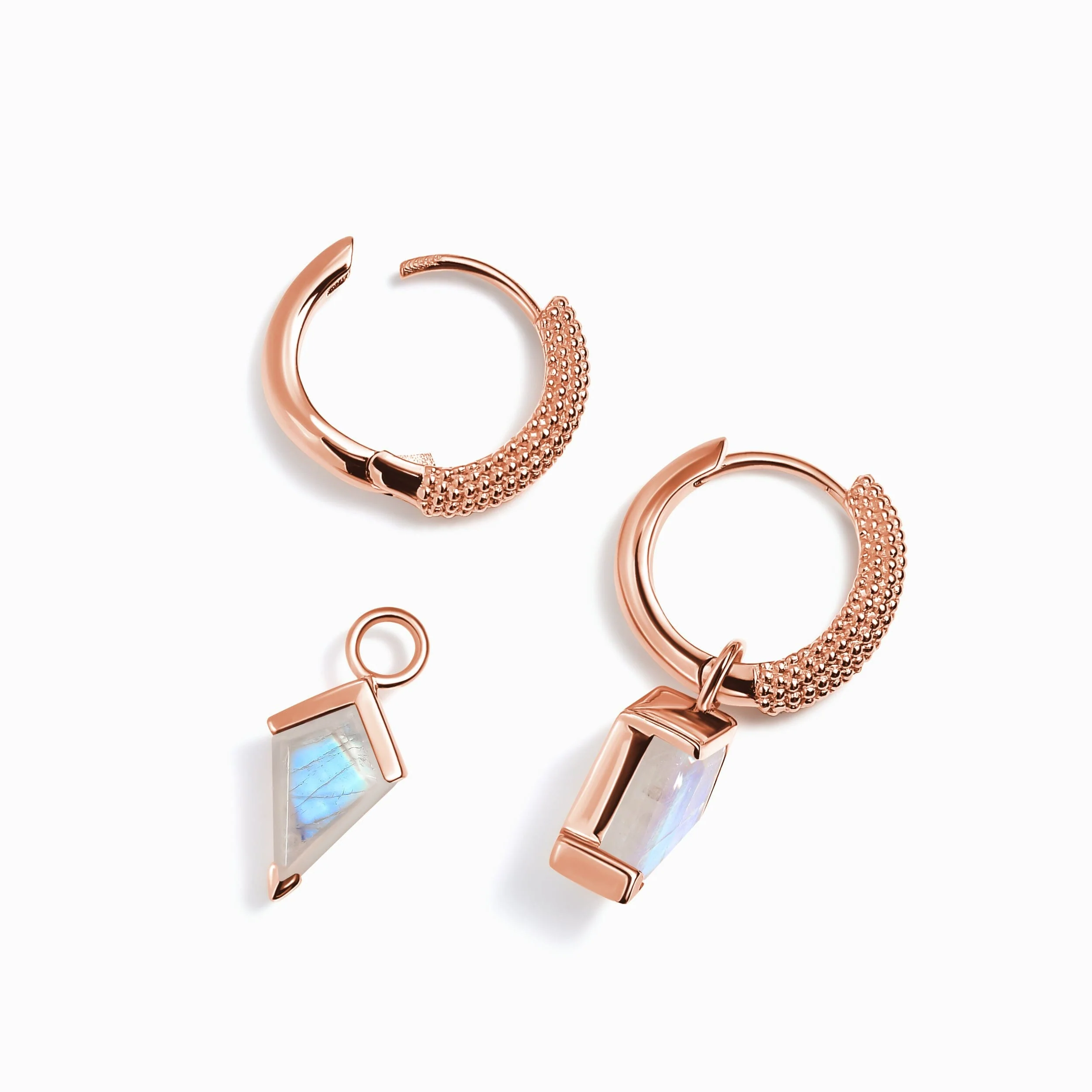 Moonstone Earrings - Heroine Hoops - Image 13