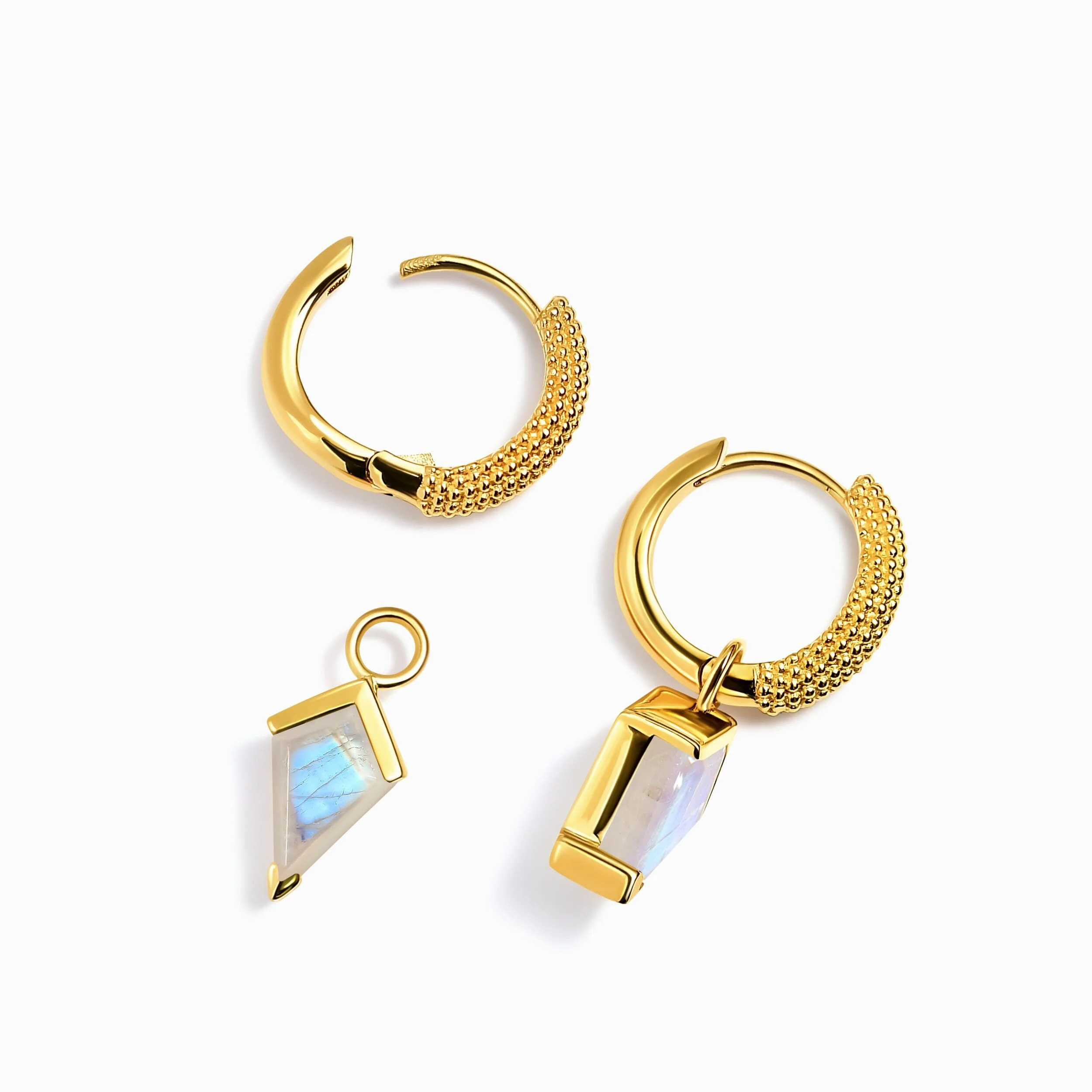 Moonstone Earrings - Heroine Hoops - Image 15
