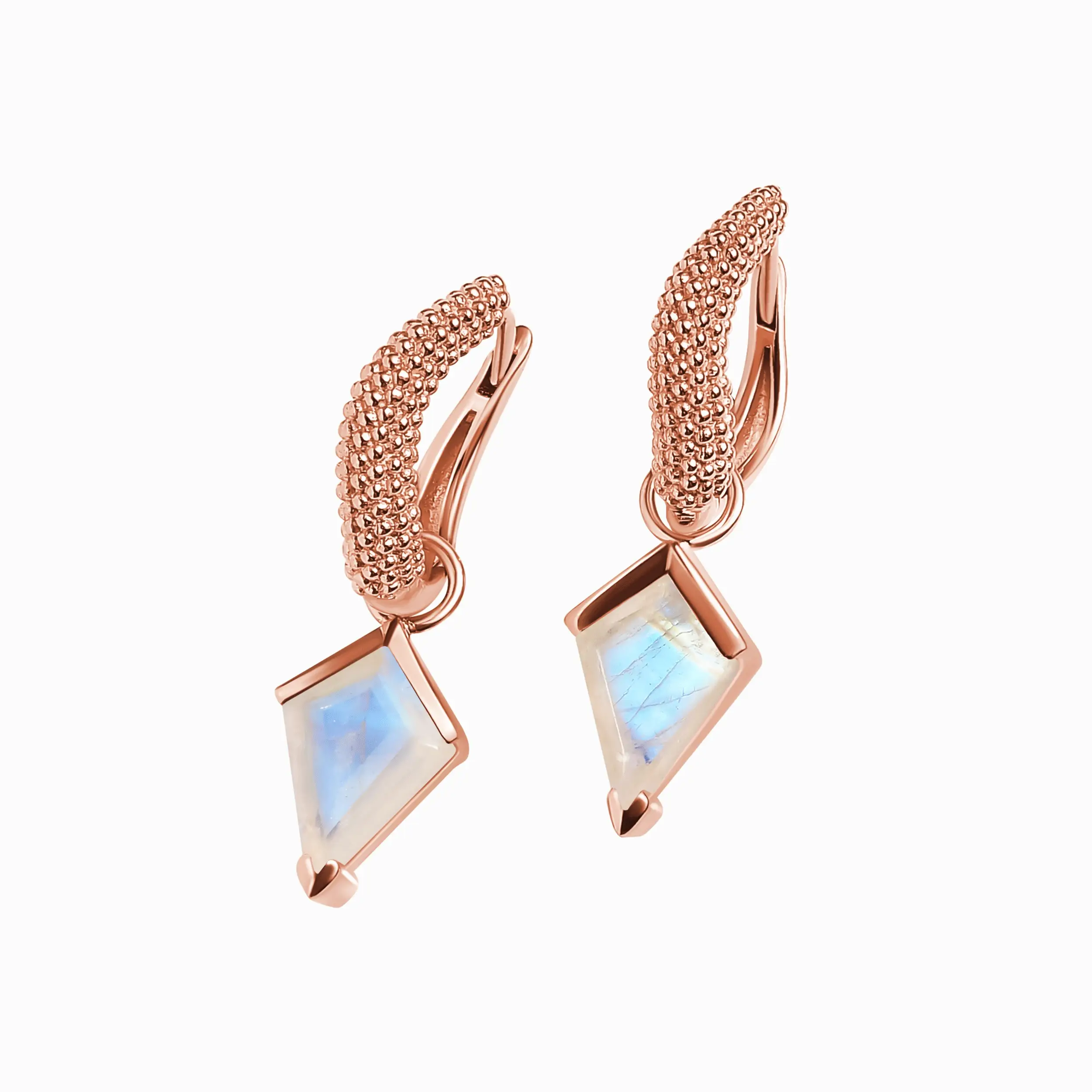 Moonstone Earrings - Heroine Hoops - Image 4