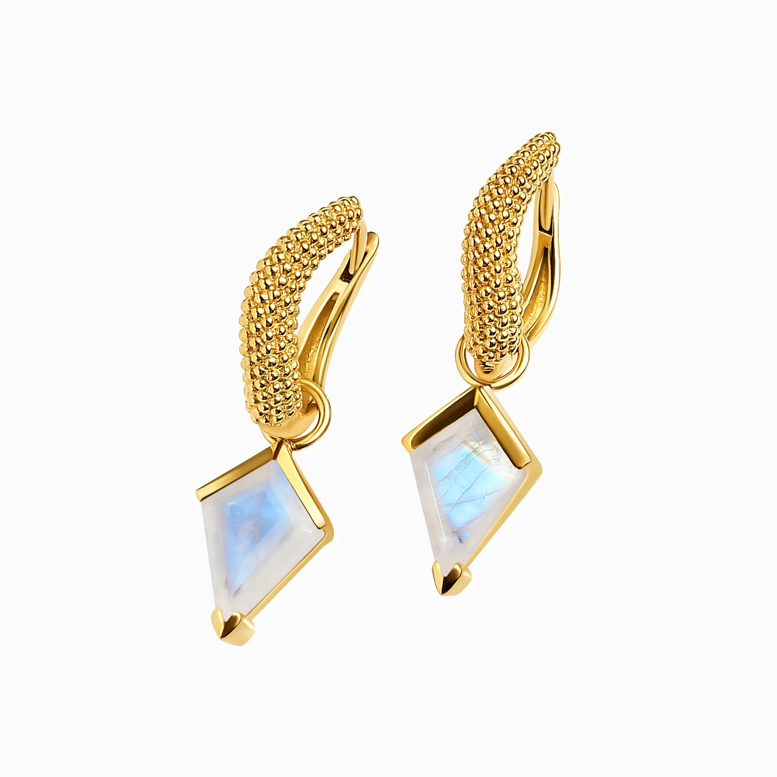 Moonstone Earrings - Heroine Hoops - Image 7