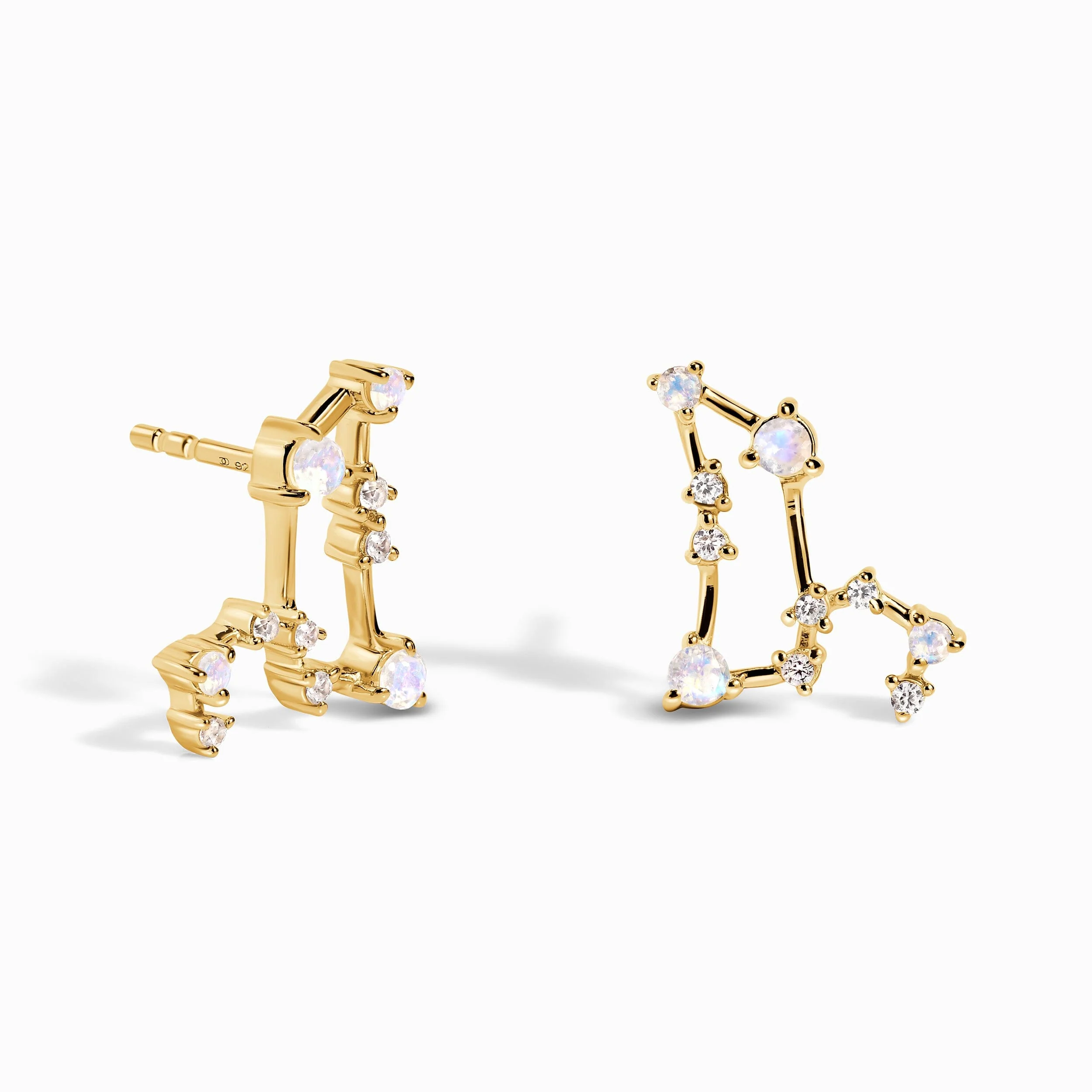 Moonstone Earrings - Leo Zodiac Constellation - Image 7
