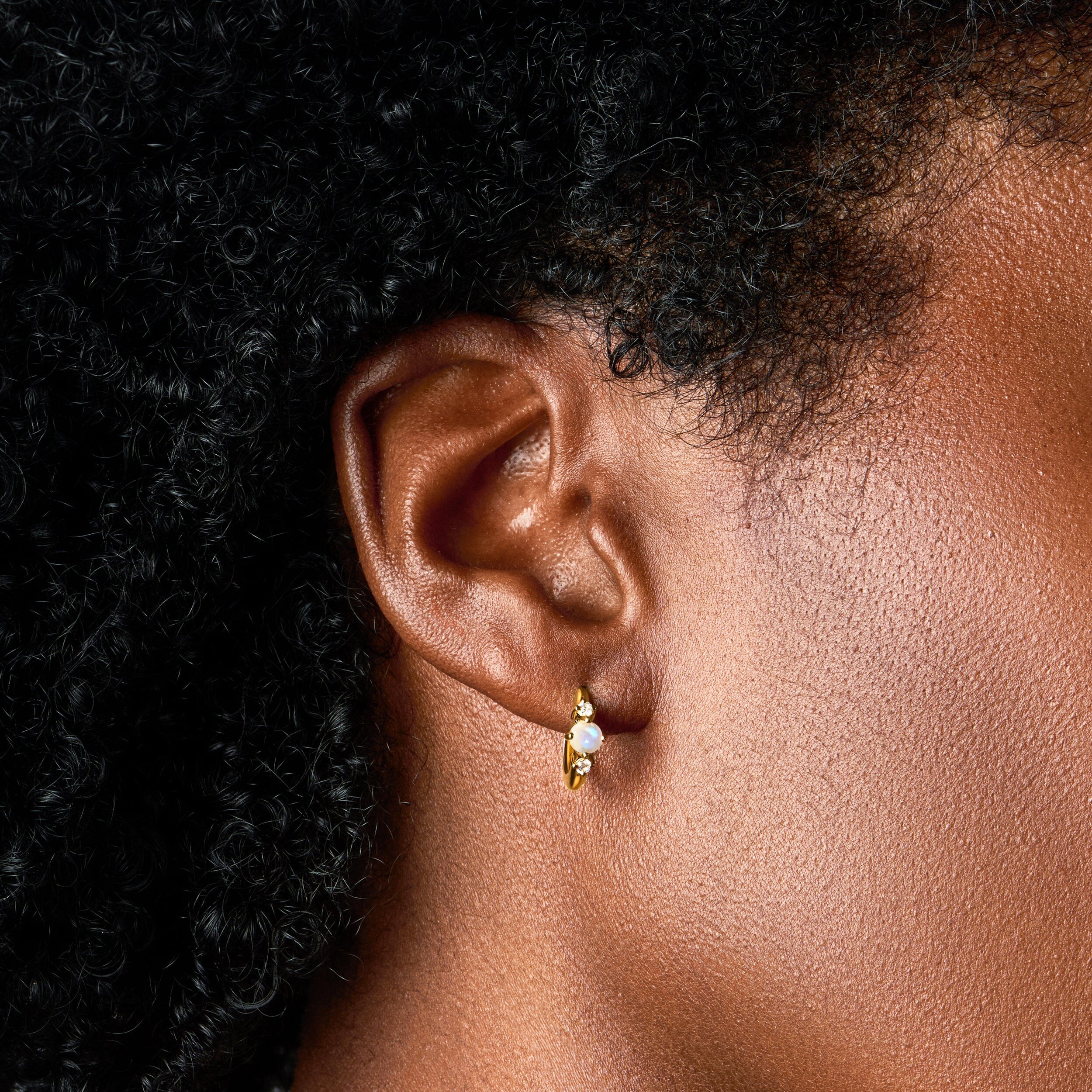 Moonstone Earrings - Loveliness Hoops - Image 6