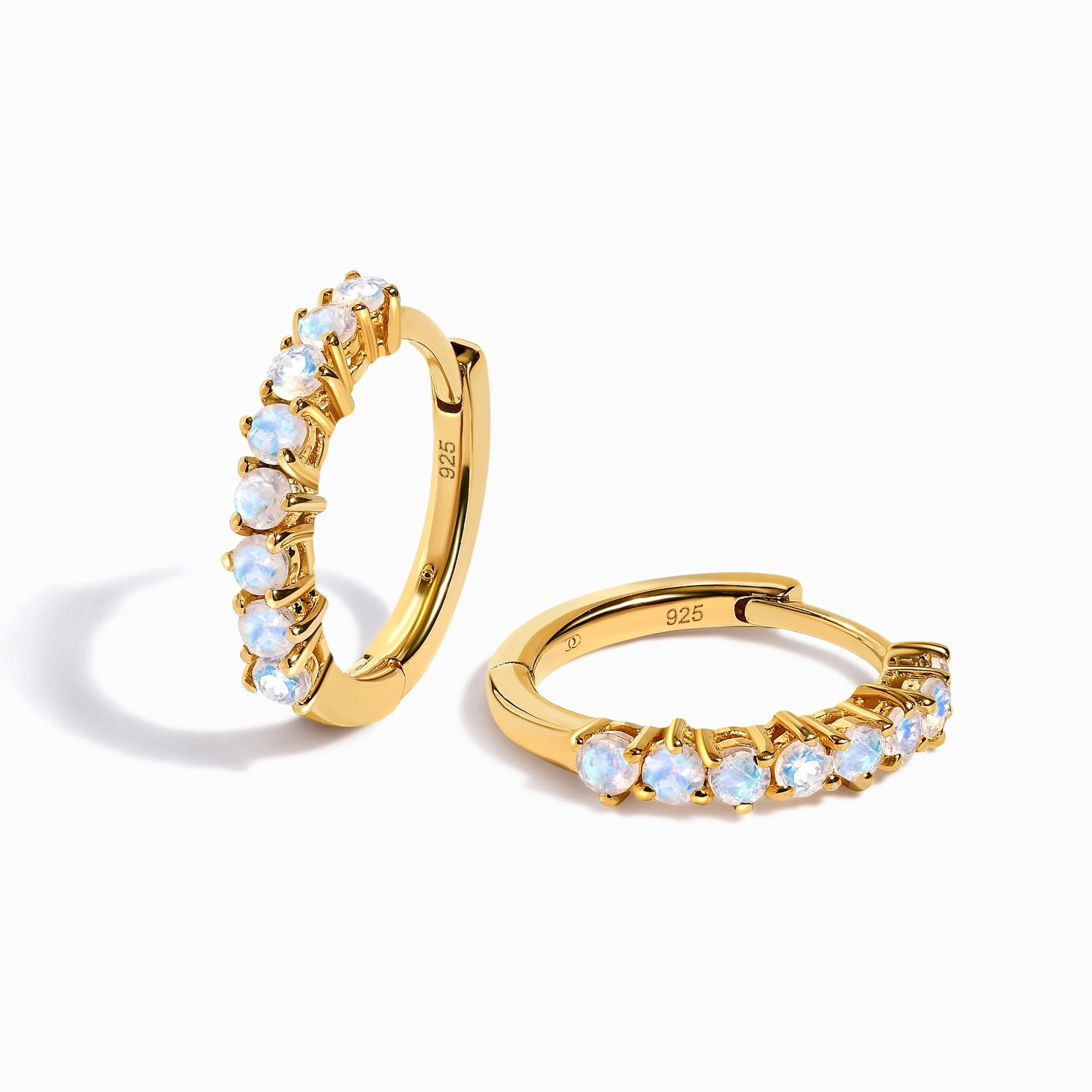 Moonstone Earrings - Queen Bonny Hoops - Image 16