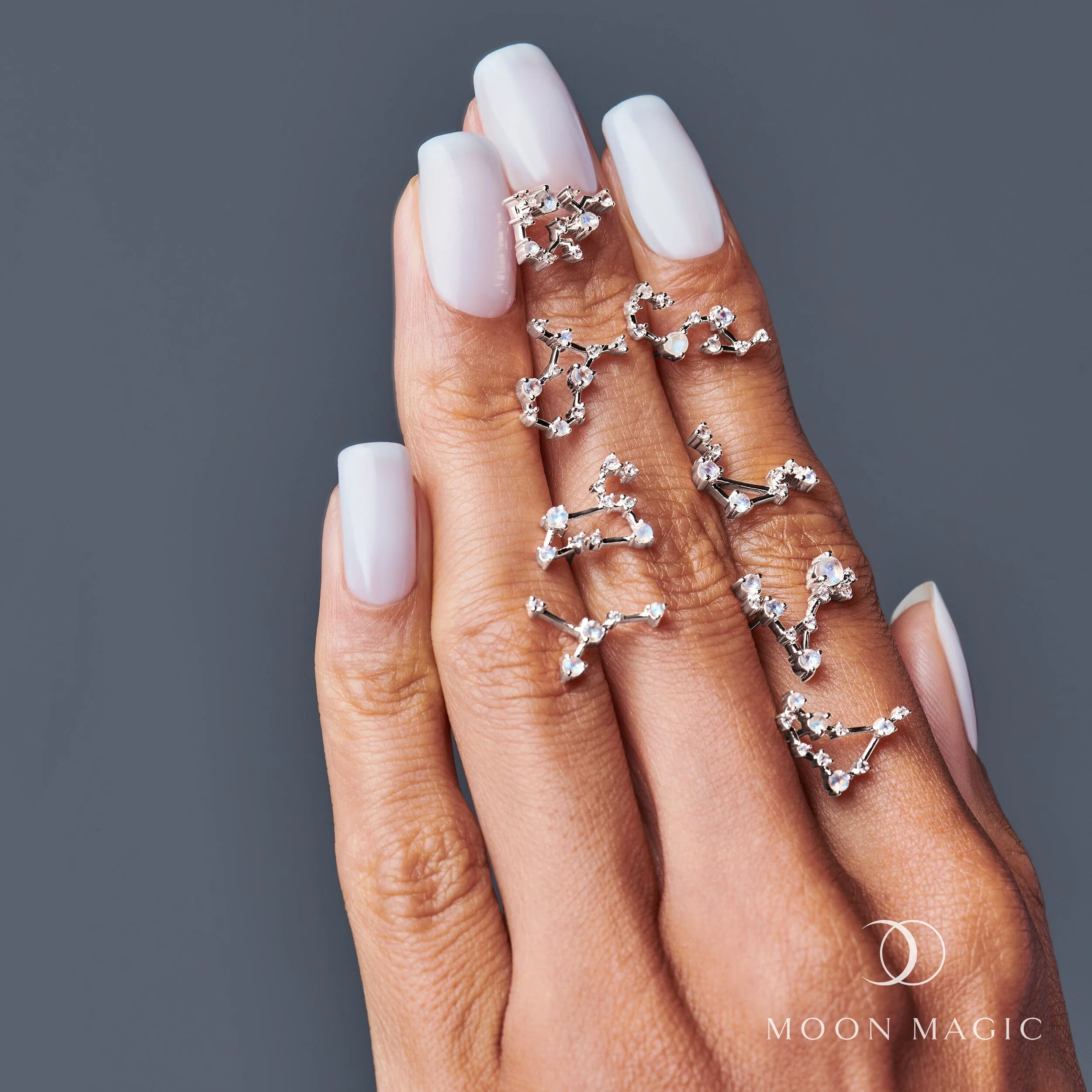Moonstone Earrings - Sagittarius Zodiac Constellation - Image 8