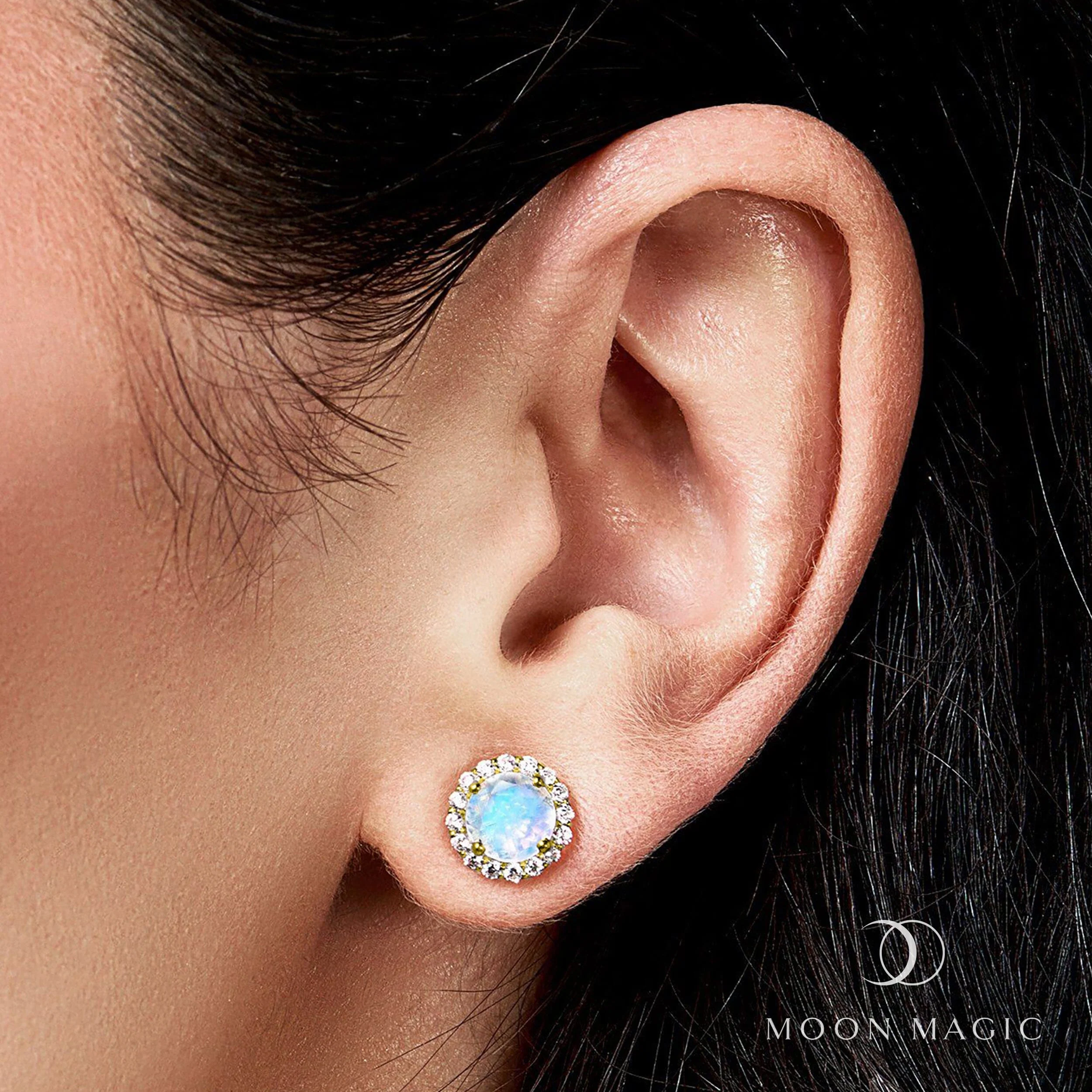 Moonstone Venus Studs - June Birthstone - Image 6