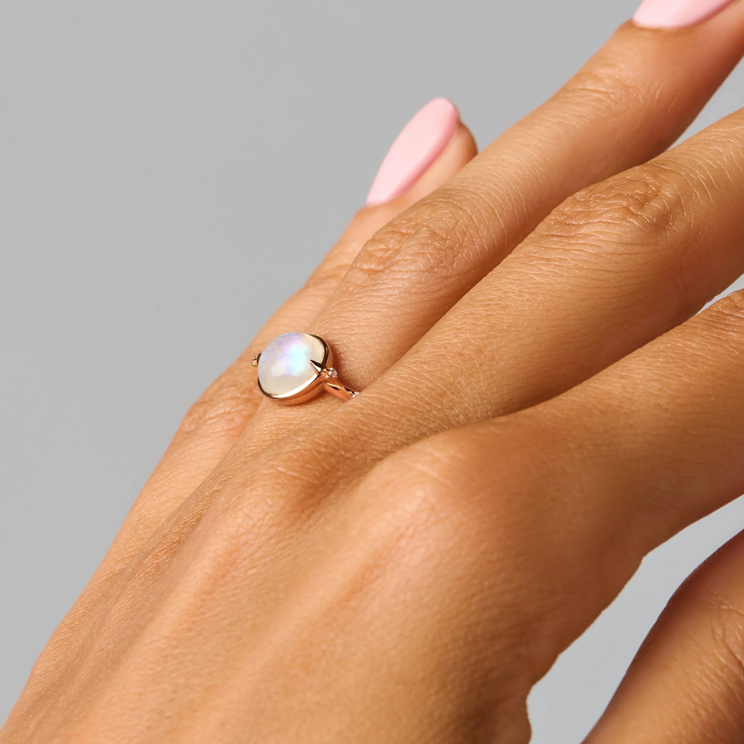 Moonstone Energy Ring - Intuition Engraved - Image 13