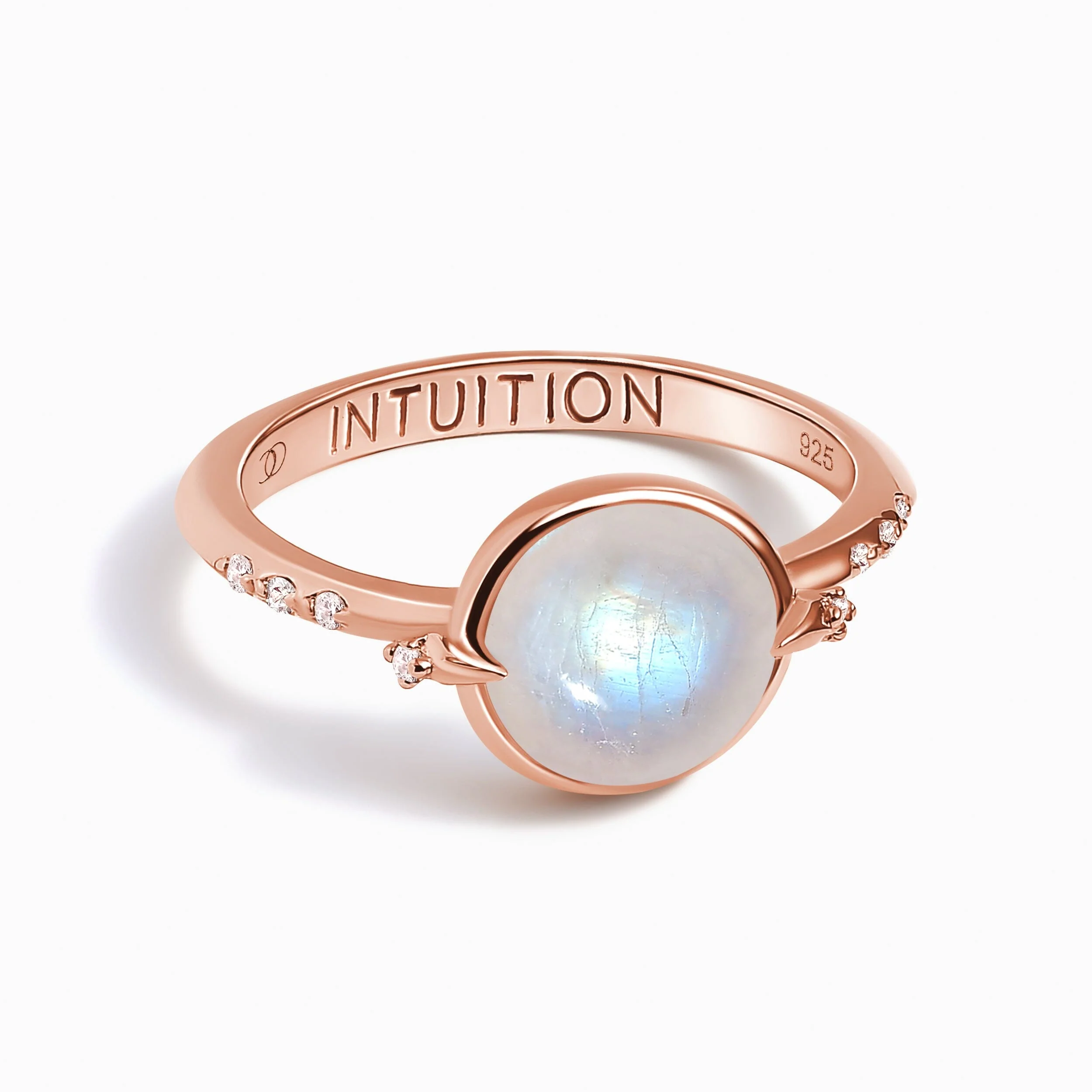 Moonstone Energy Ring - Intuition Engraved - Image 3