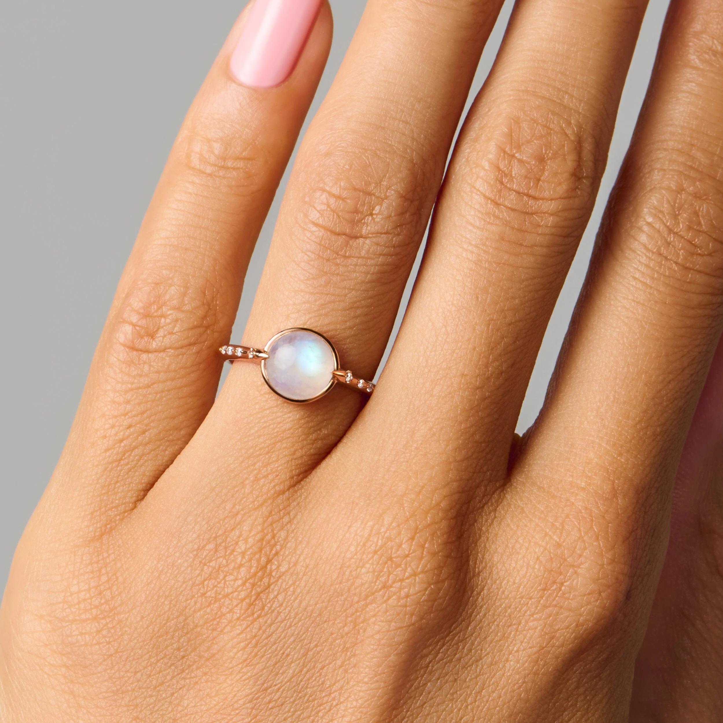 Moonstone Energy Ring - Intuition Engraved - Image 4