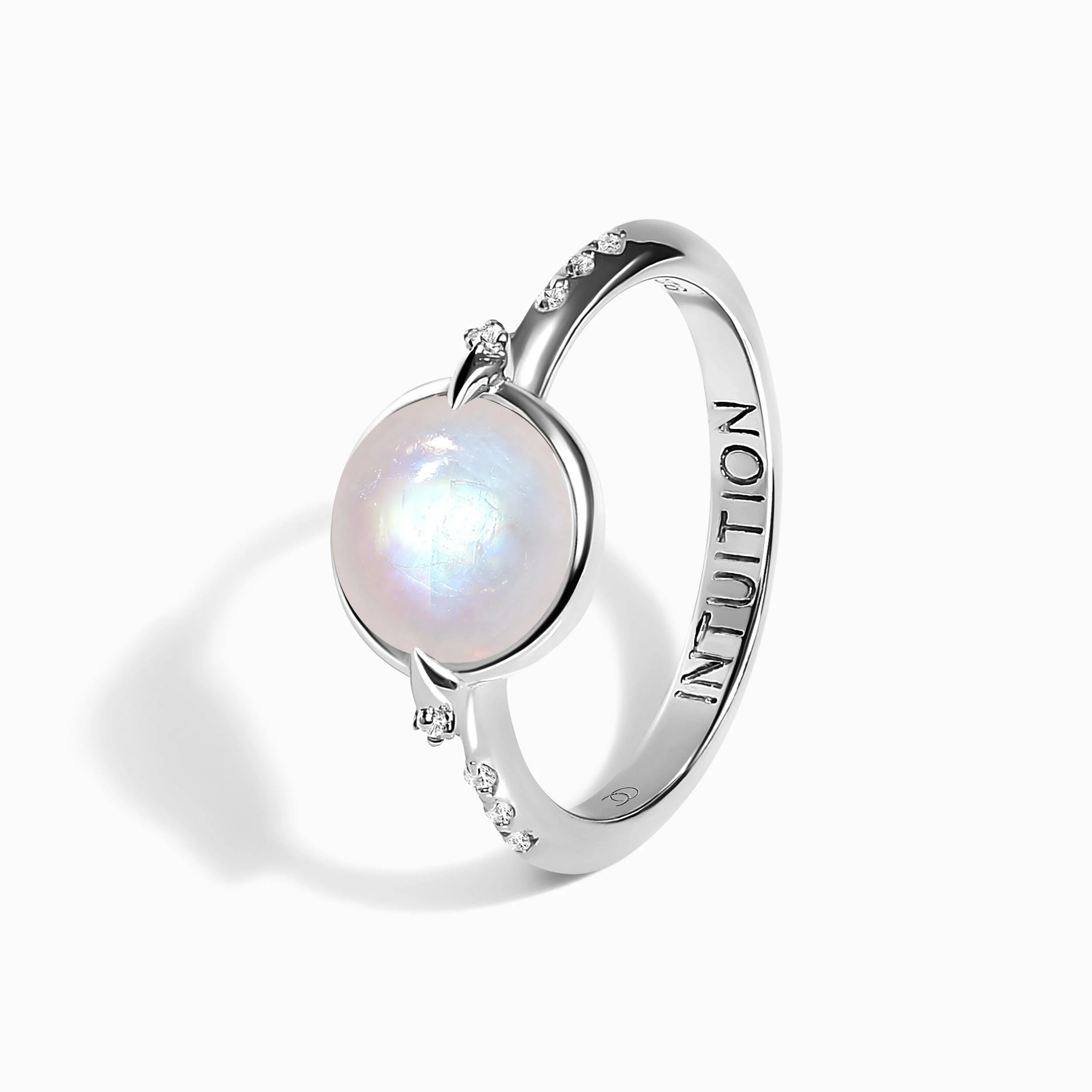 Moonstone Energy Ring - Intuition Engraved - Image 9