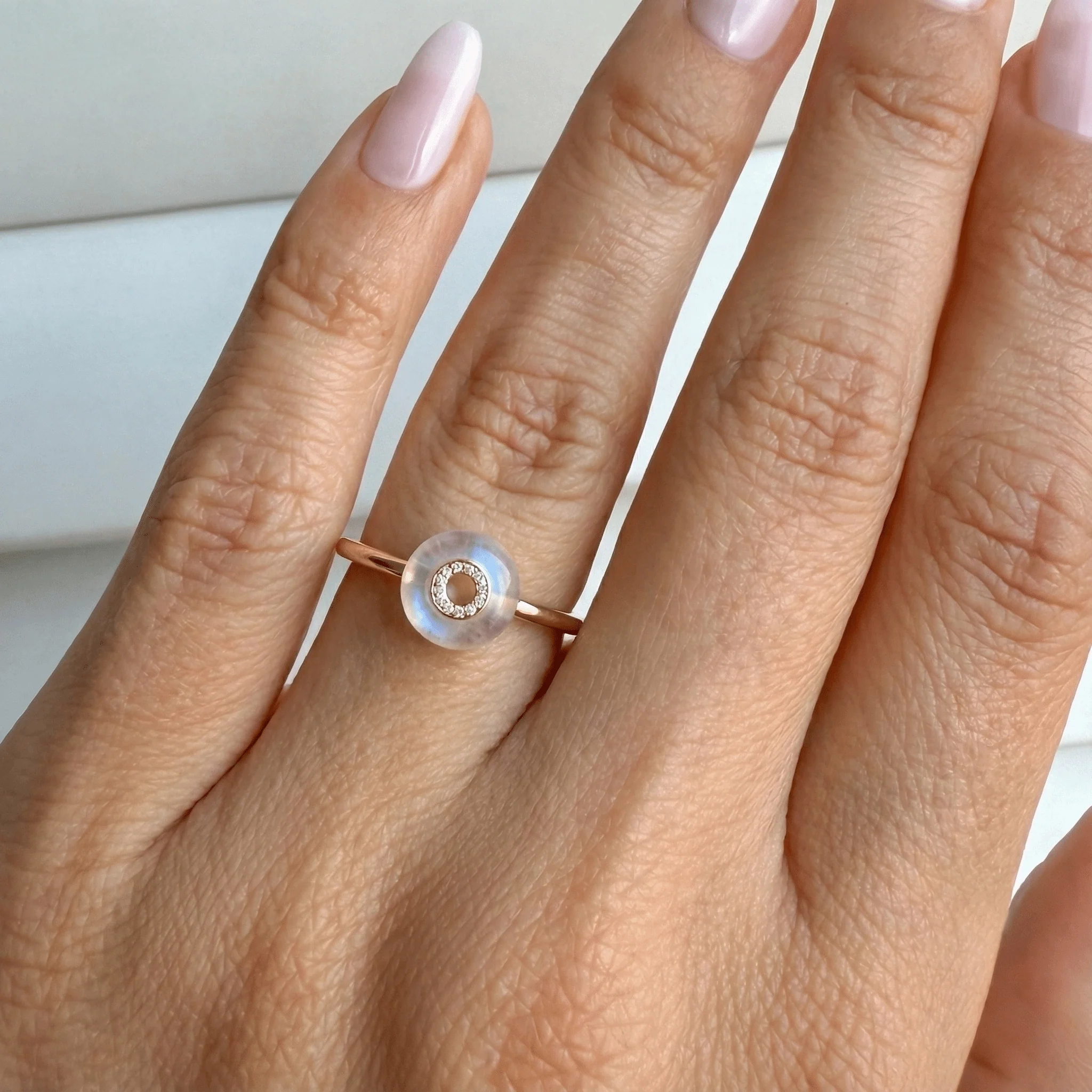 Moonstone Fidget Ring - Liora - Image 6
