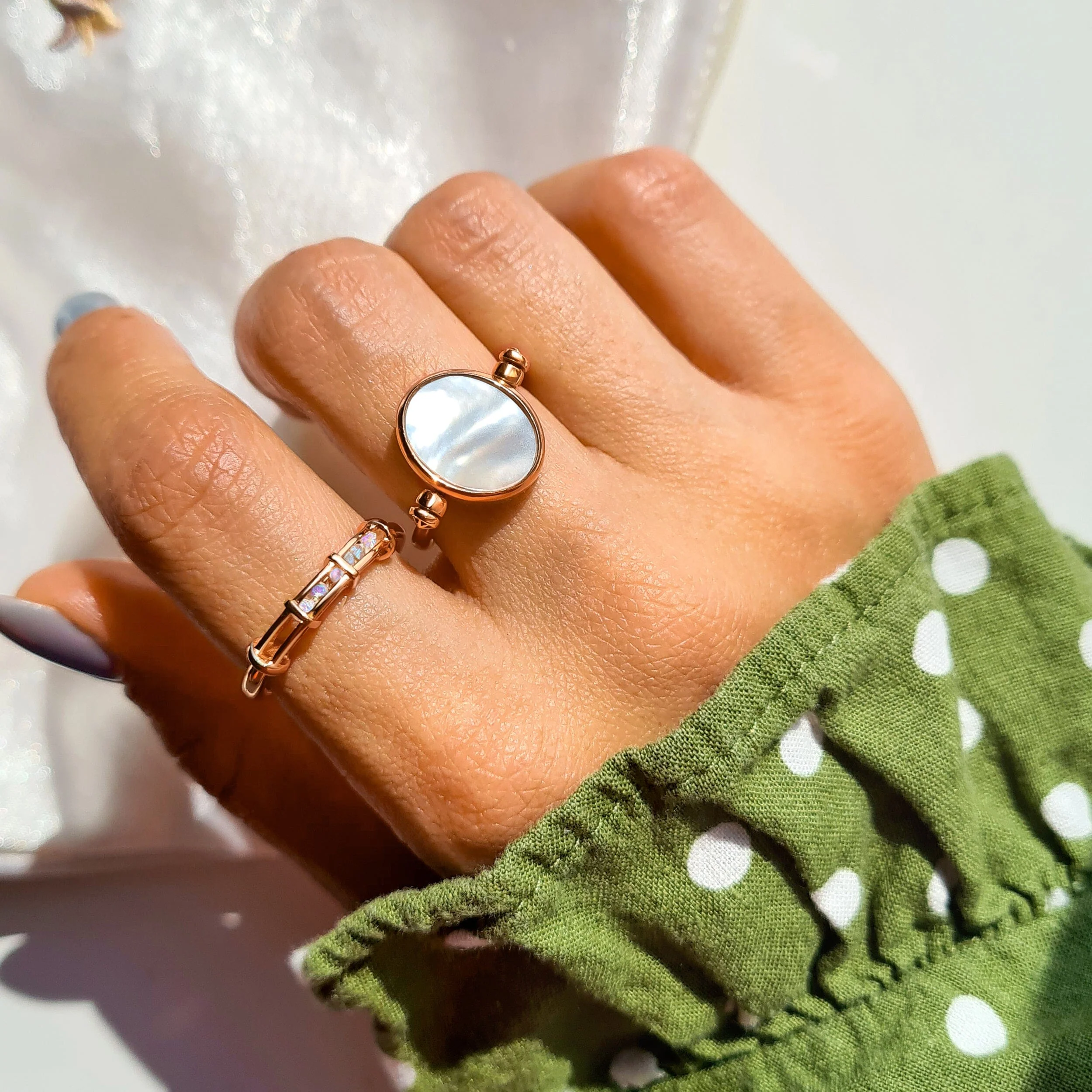 Moonstone Fidget Ring - Motion Medicine - Image 11