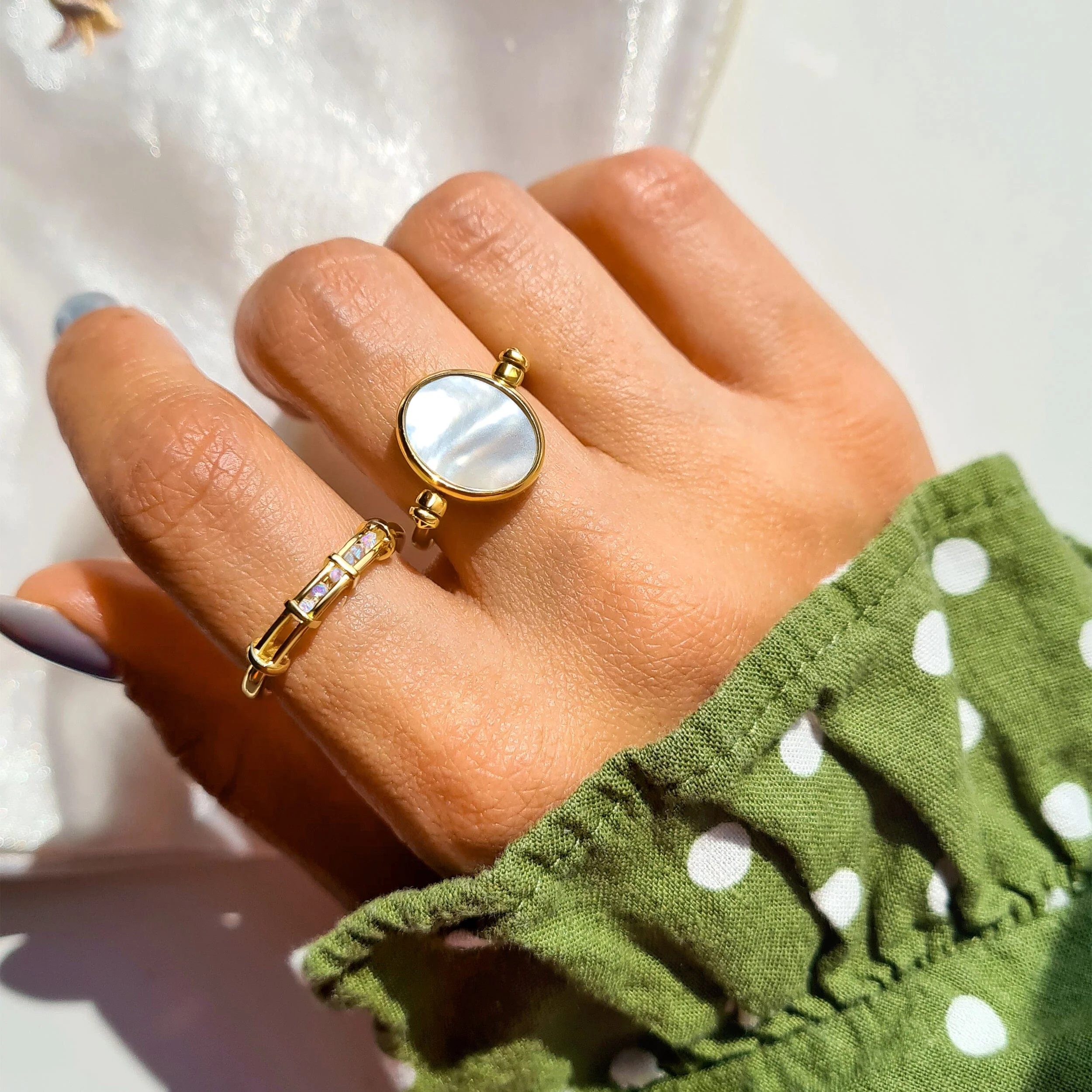 Moonstone Fidget Ring - Motion Medicine - Image 14
