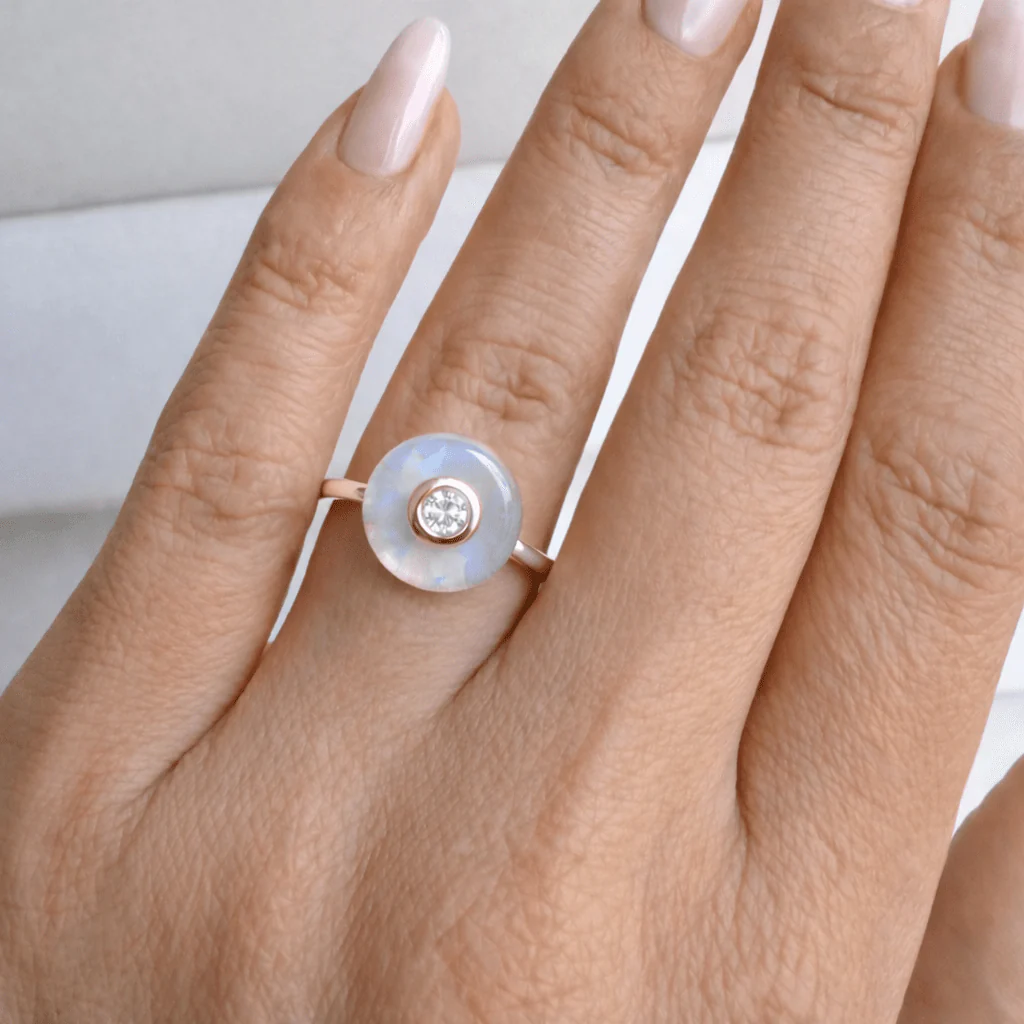 Moonstone Fidget Ring - Ora - Image 2