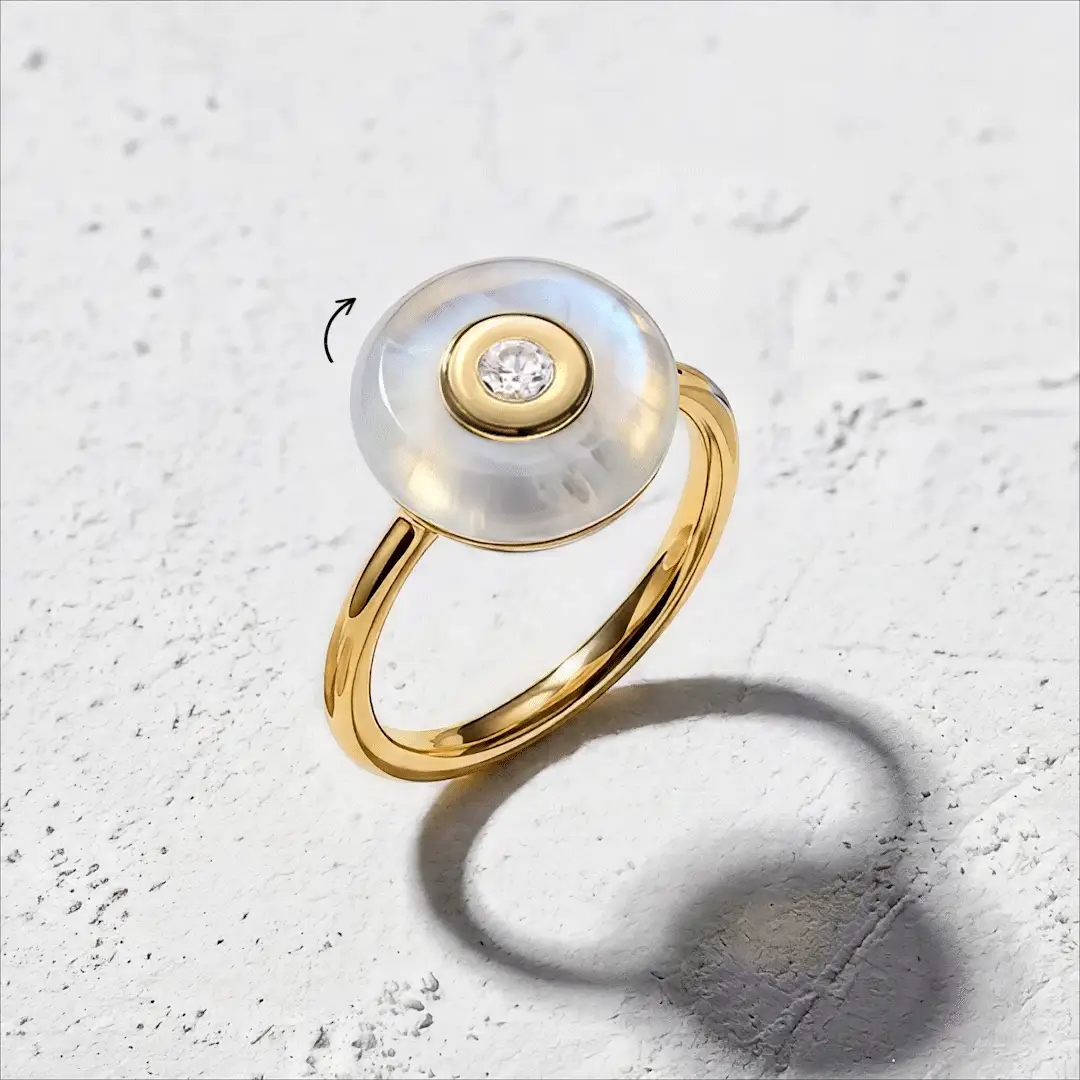 Moonstone Fidget Ring - Ora - Image 7