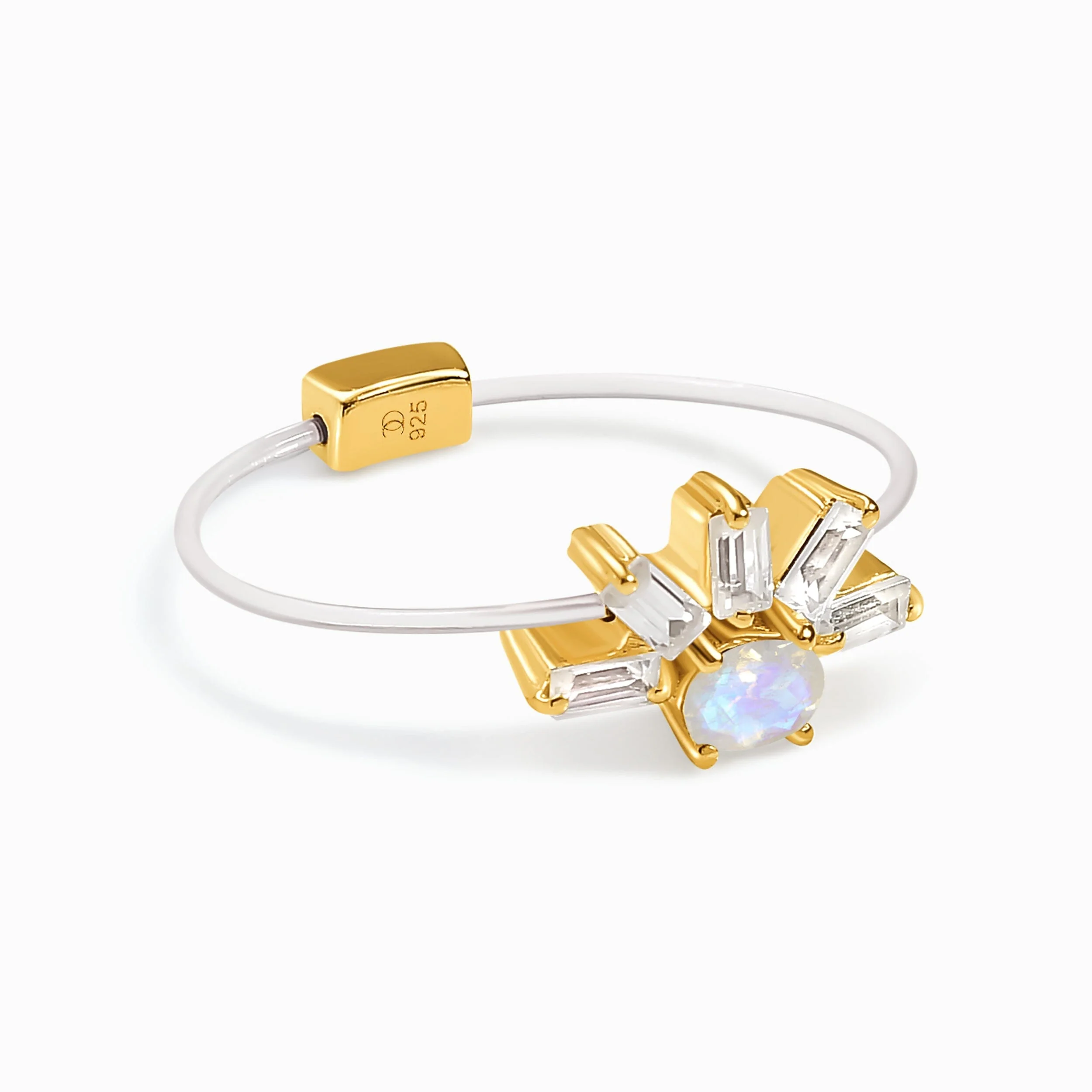 Moonstone Floating Ring - Light - Image 5