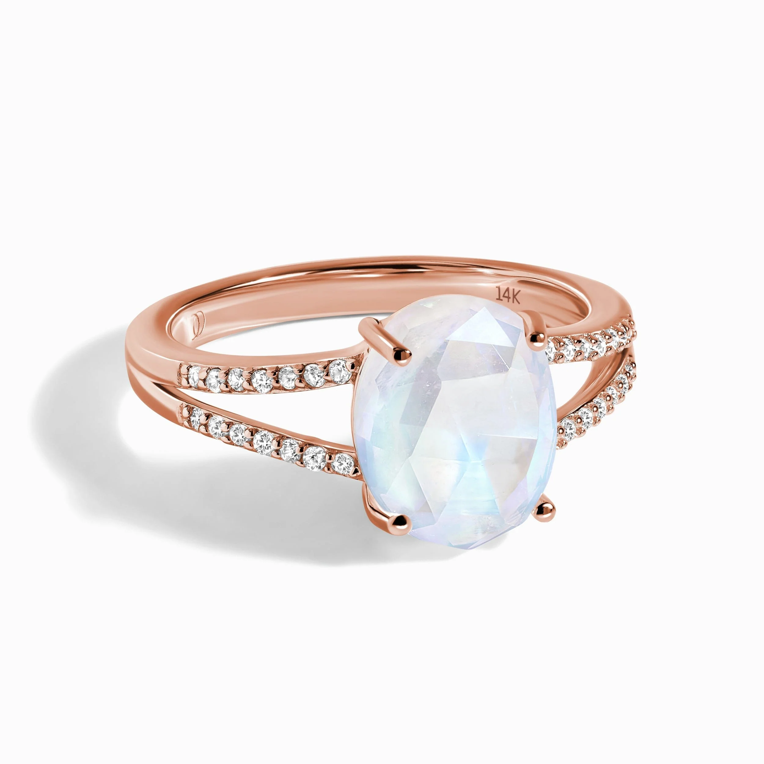 Moonstone Lab Diamond Ring - Princess - Image 3