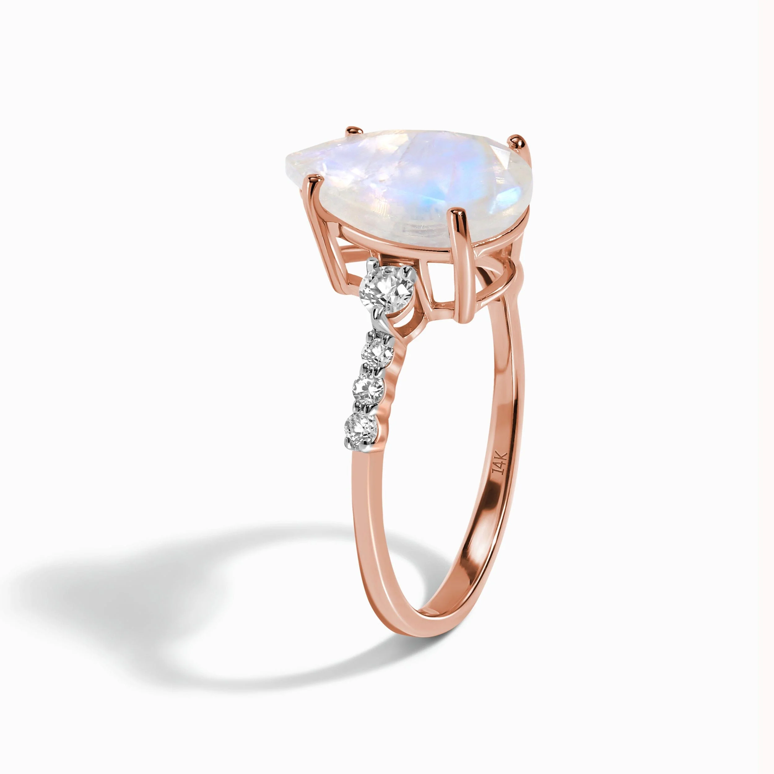 Moonstone Lab Diamond Ring - Queen Of Lustre - Image 16