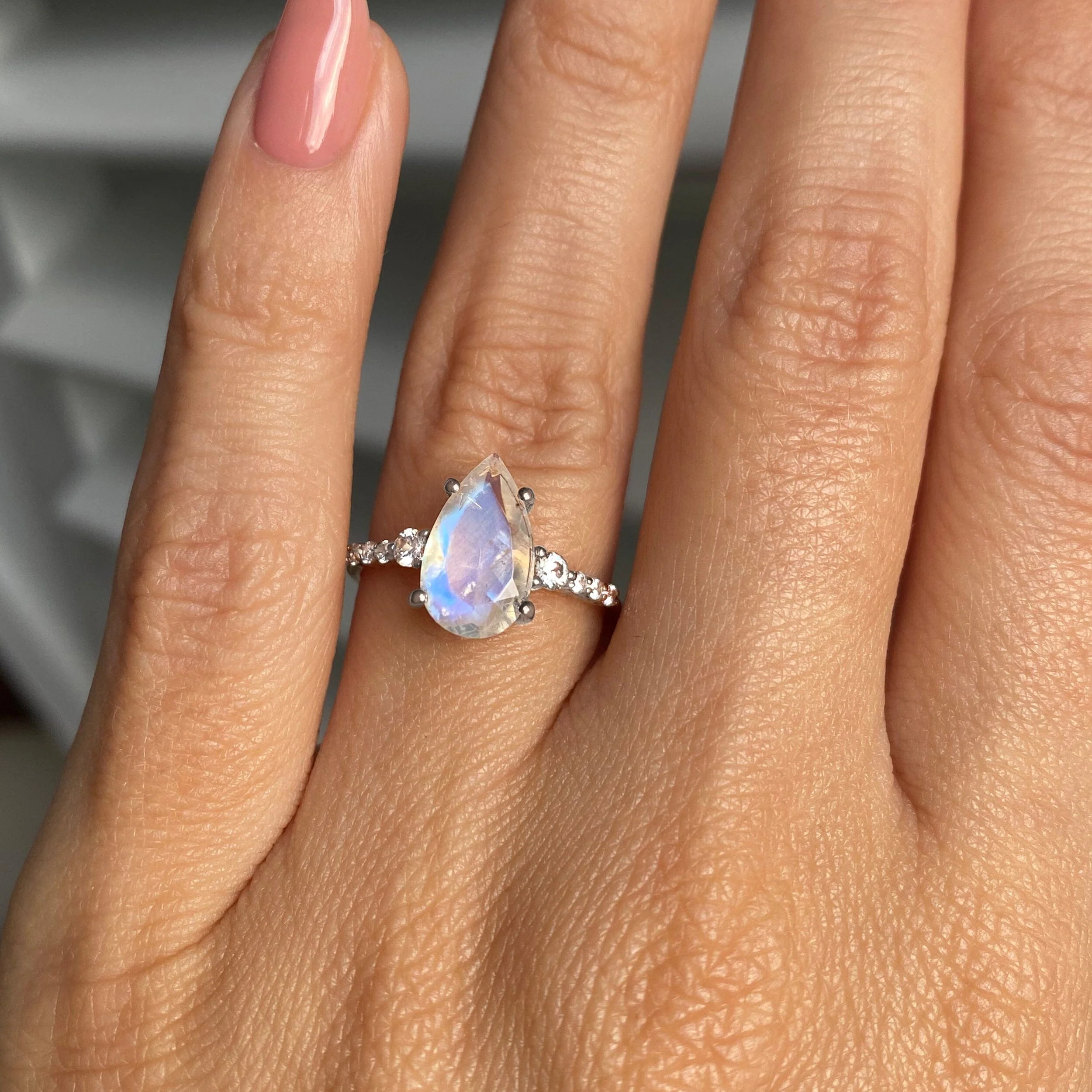 Moonstone Diamond Ring - Queen Of Lustre - Image 2