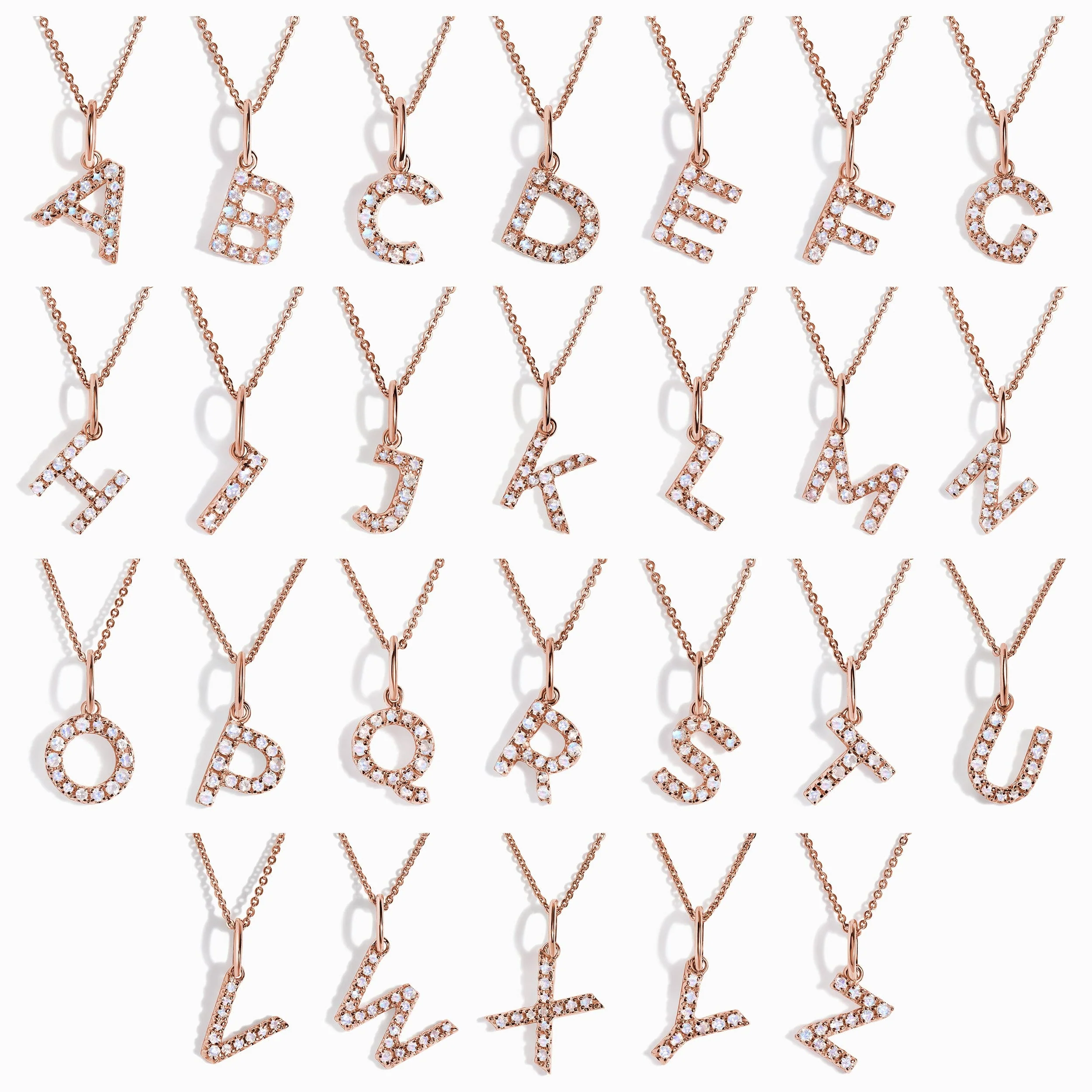 Moonstone Necklace - Alphabet - Image 60