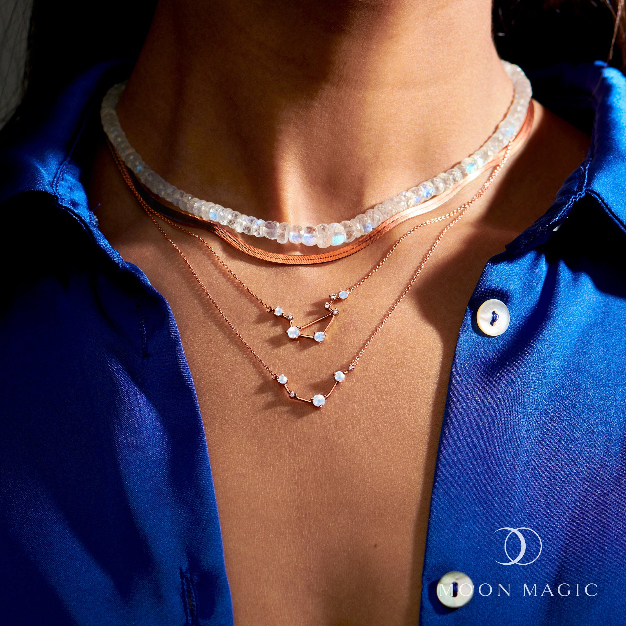 Moonstone Necklace - Aries Zodiac Constellation - Image 14