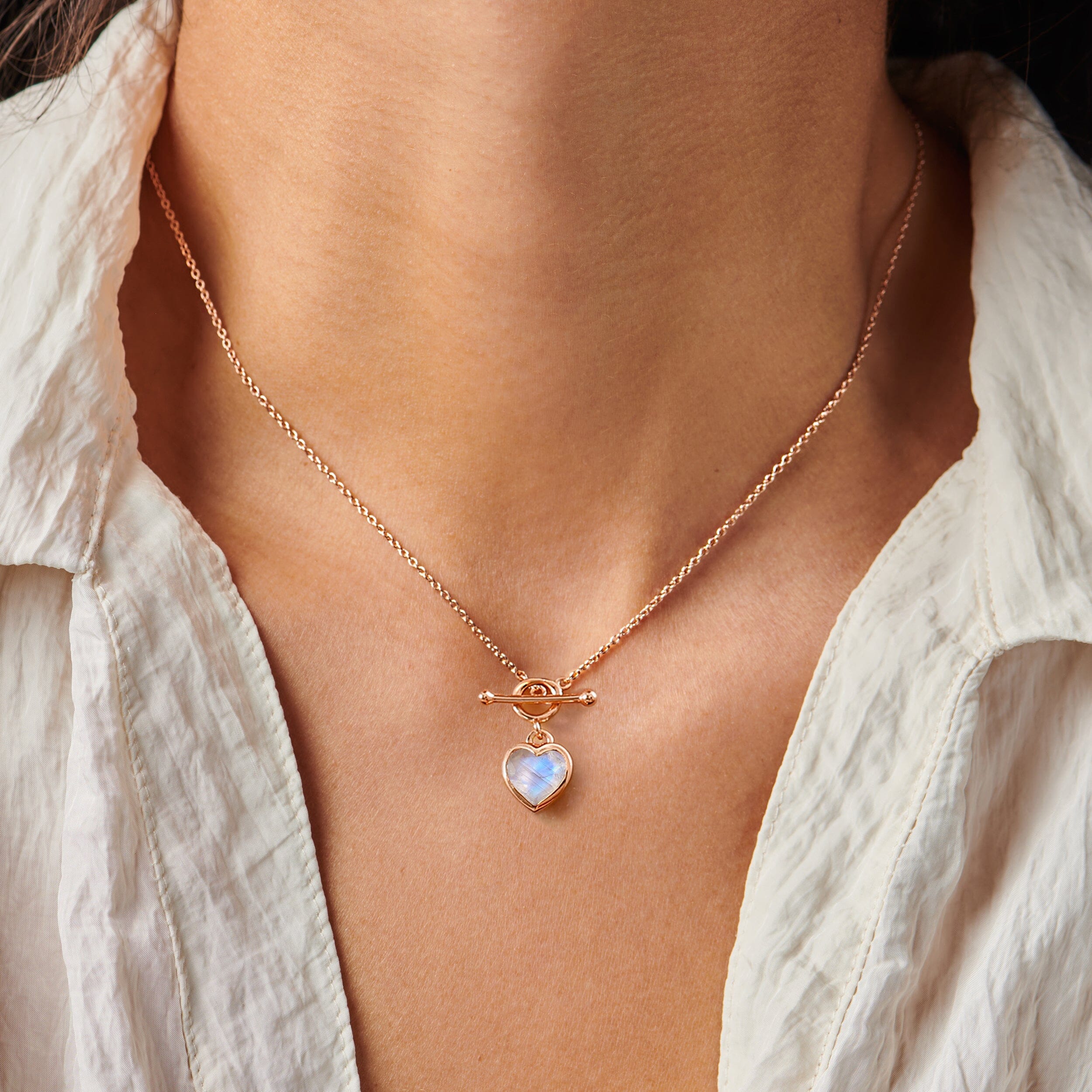 Moonstone Necklace - Big Love T-Lock - Image 4