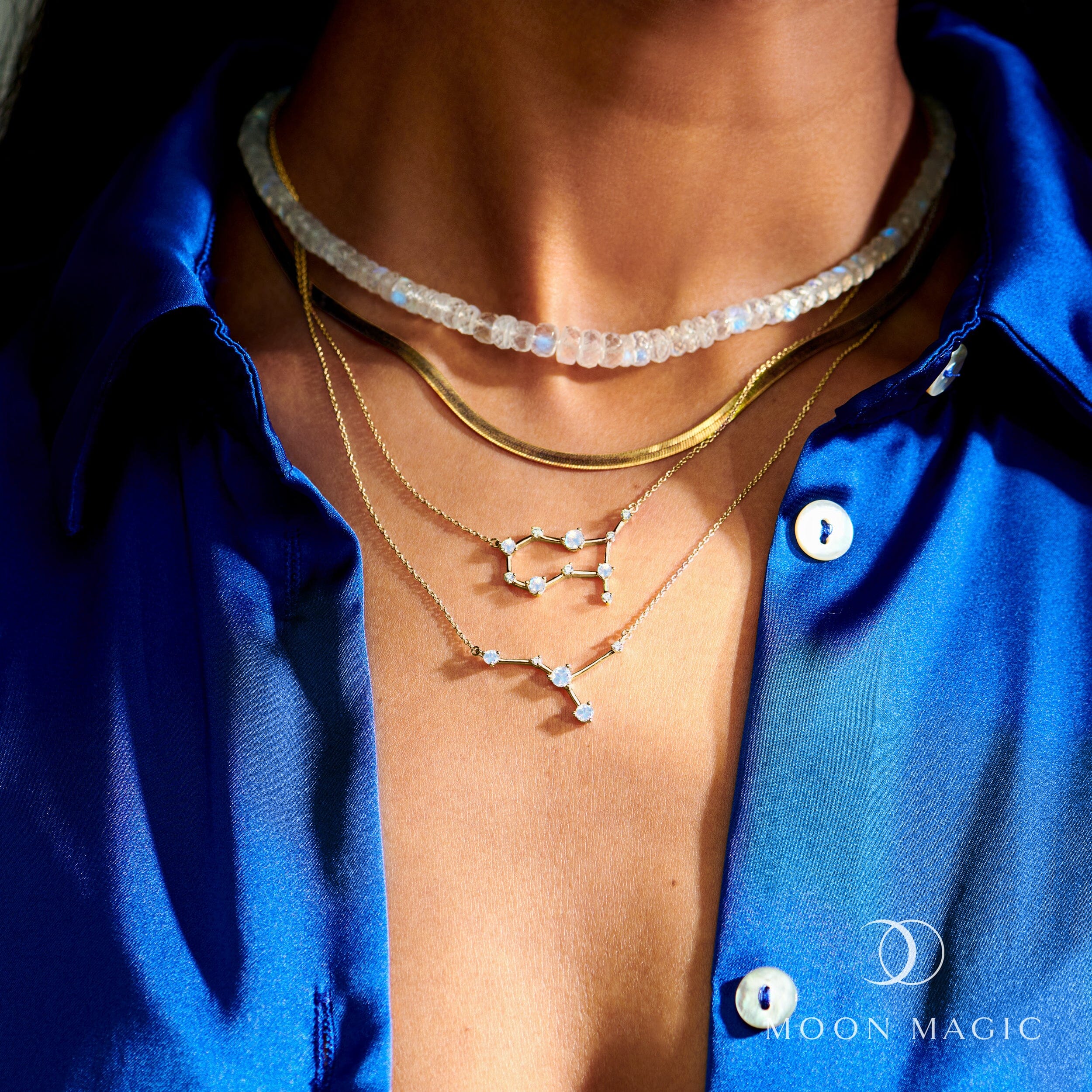 Moonstone Necklace - Cancer Zodiac Constellation - Image 14