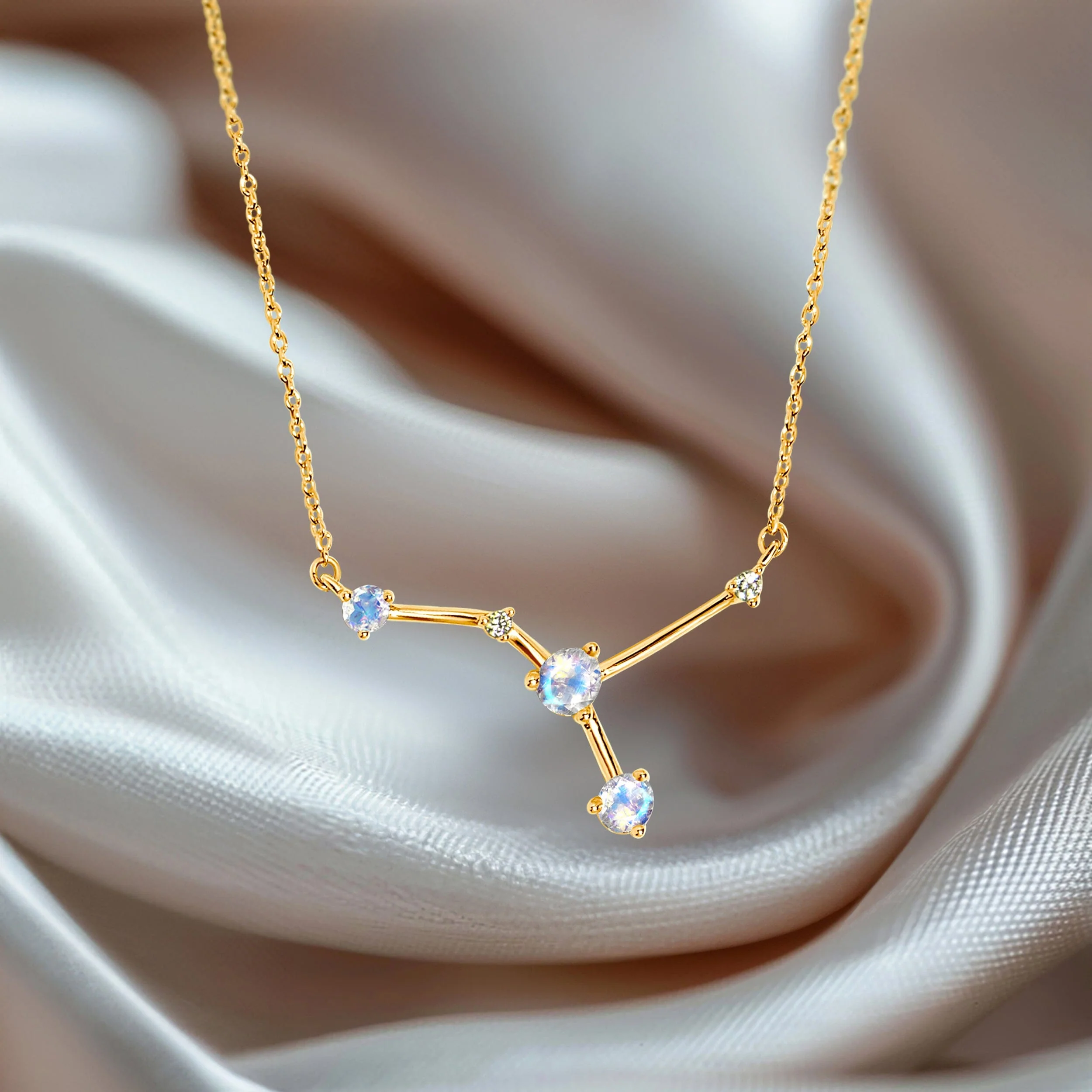 Moonstone Necklace - Cancer Zodiac Constellation - Image 15