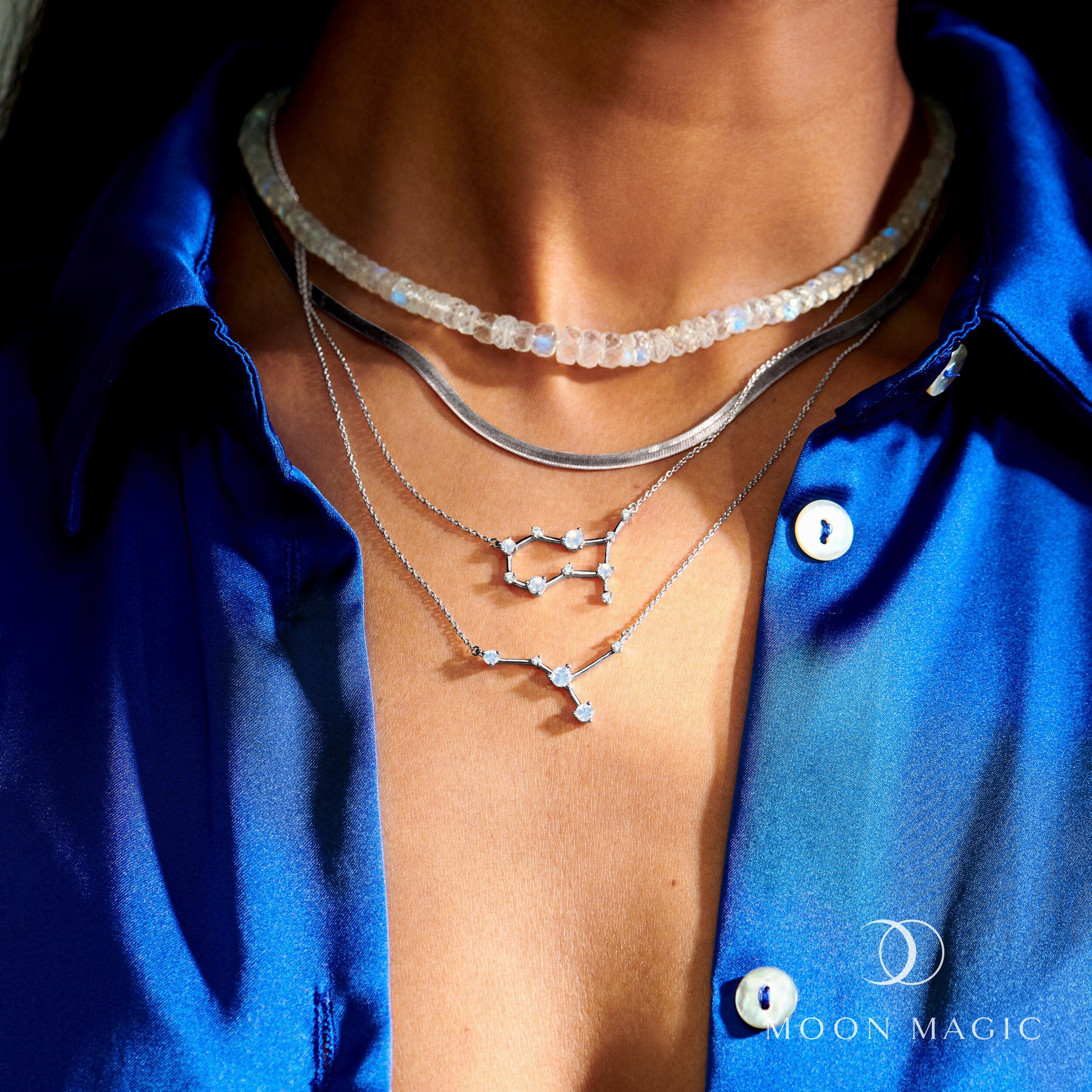 Moonstone Necklace - Cancer Zodiac Constellation - Image 8