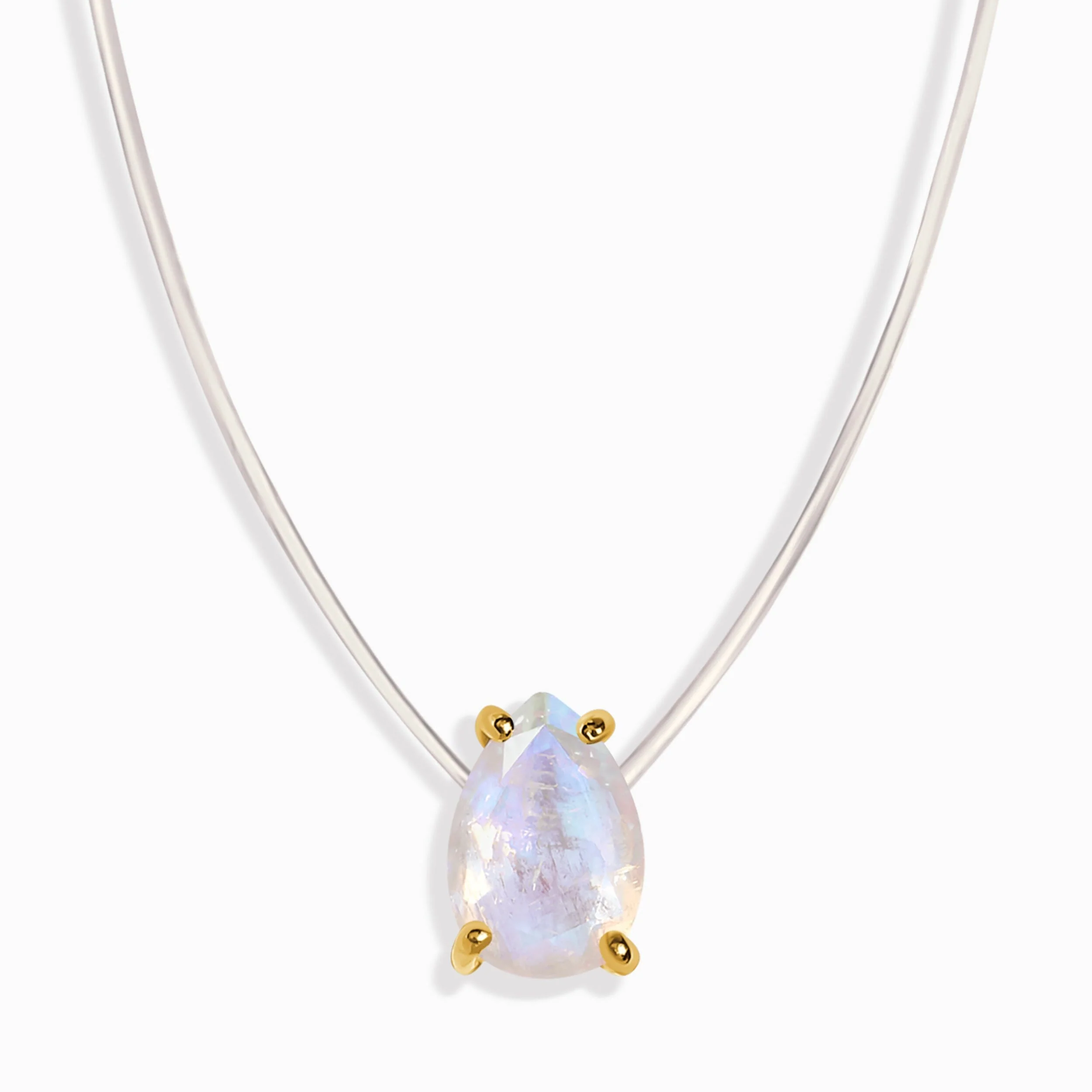 Moonstone Necklace Floating Sway - June Birthstone - Image 5