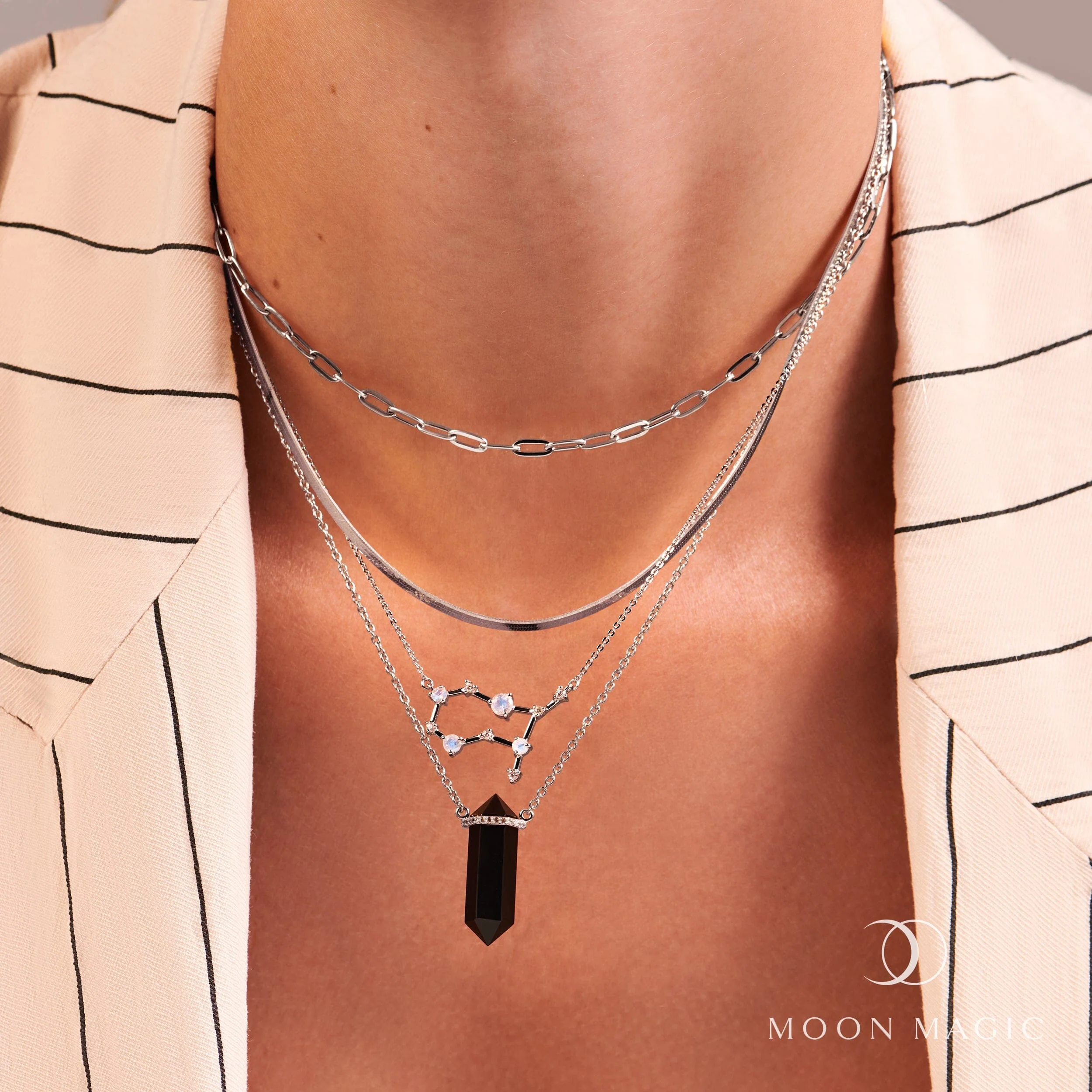 Moonstone Necklace - Gemini Zodiac Constellation - Image 9