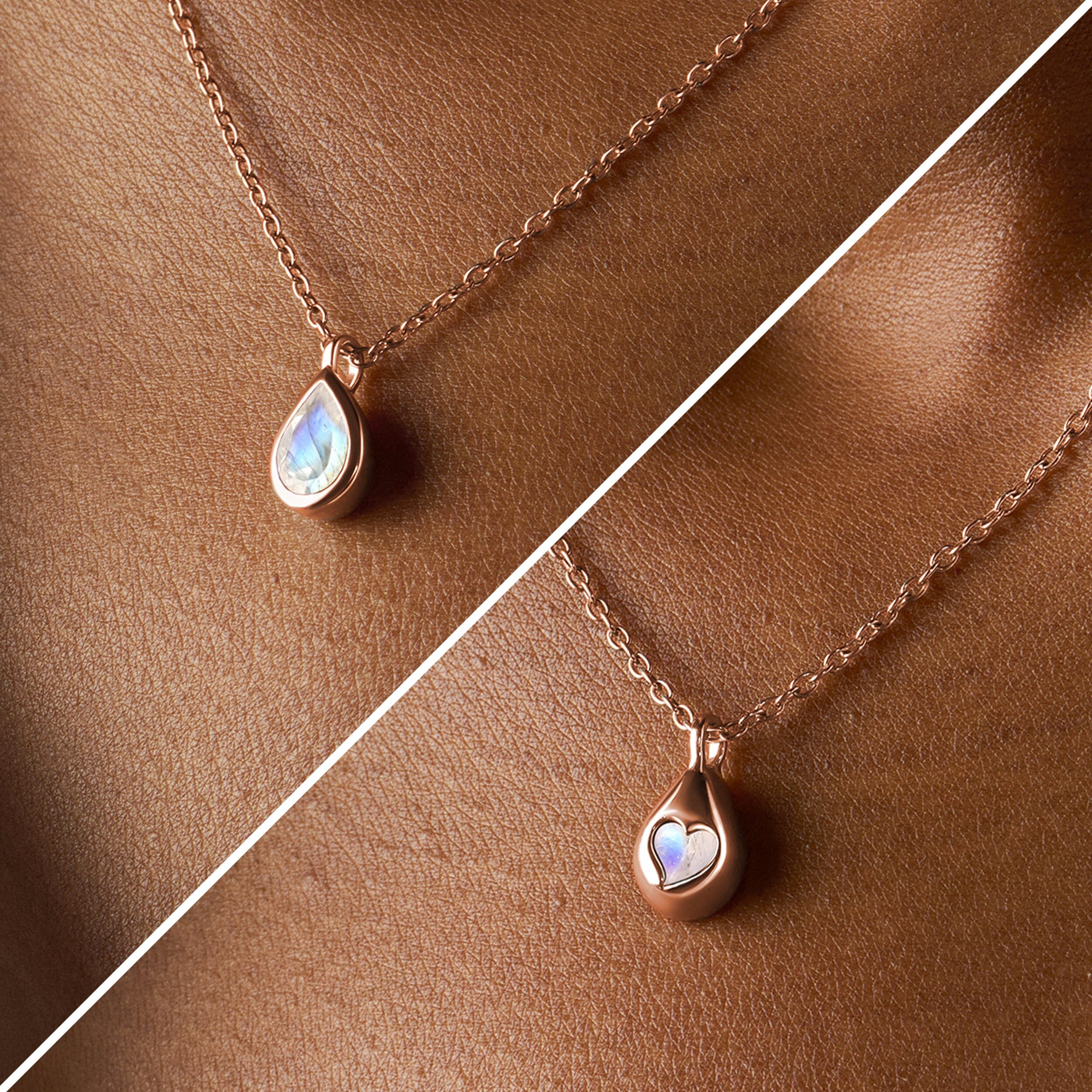 Moonstone Necklace - Hidden Heart - Image 9