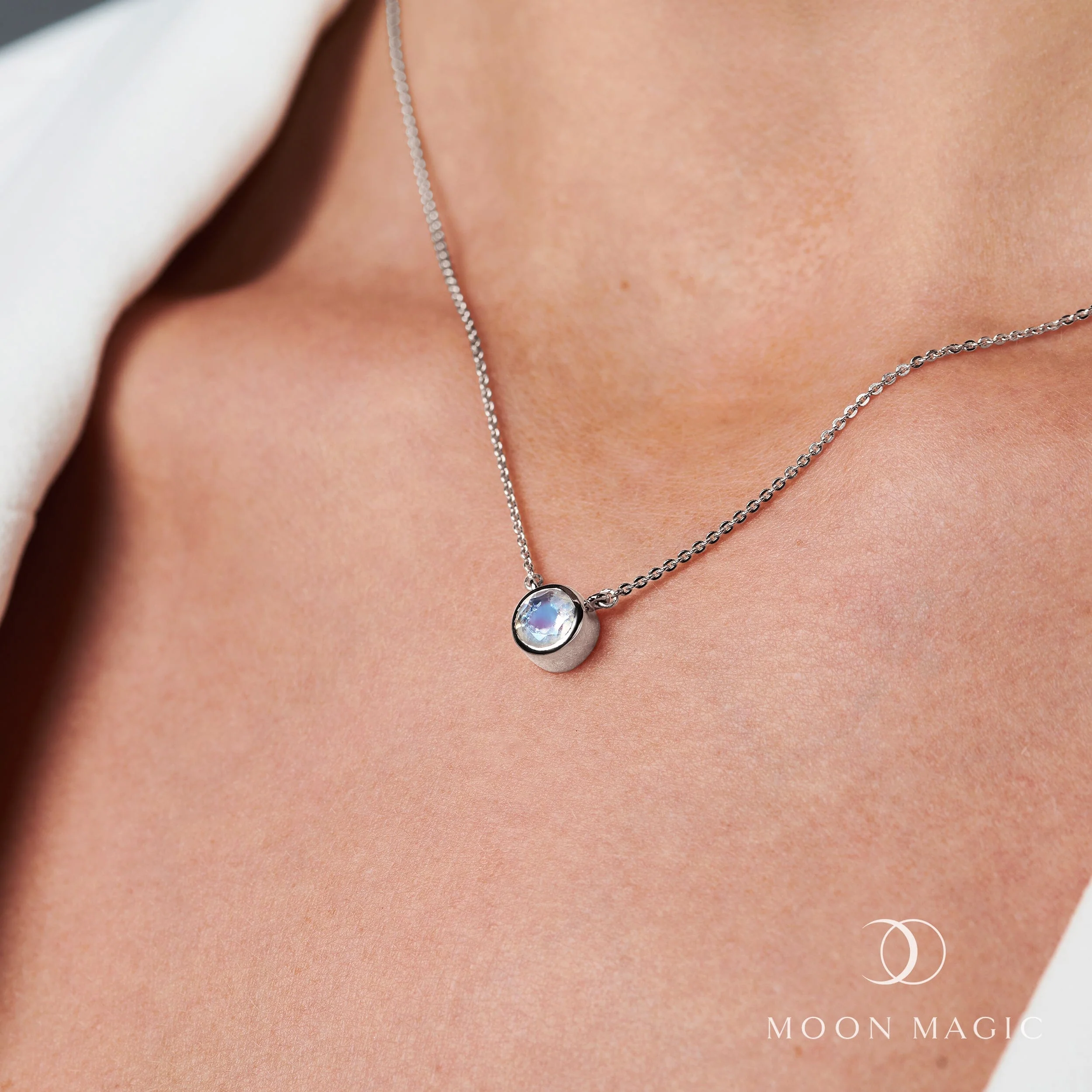 Moonstone Necklace - Solitaire - Image 4