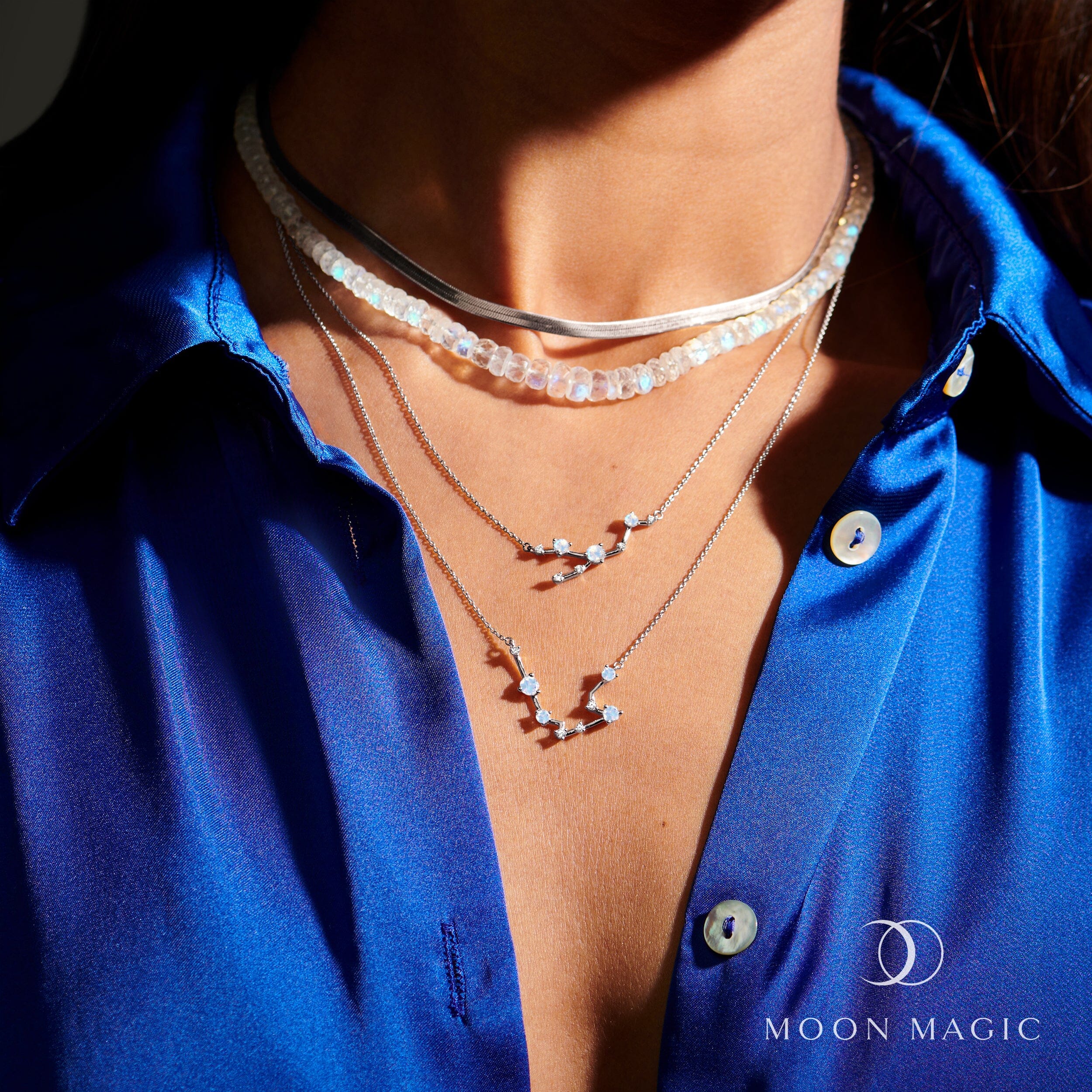 Moonstone Necklace - Taurus Zodiac Constellation - Image 8