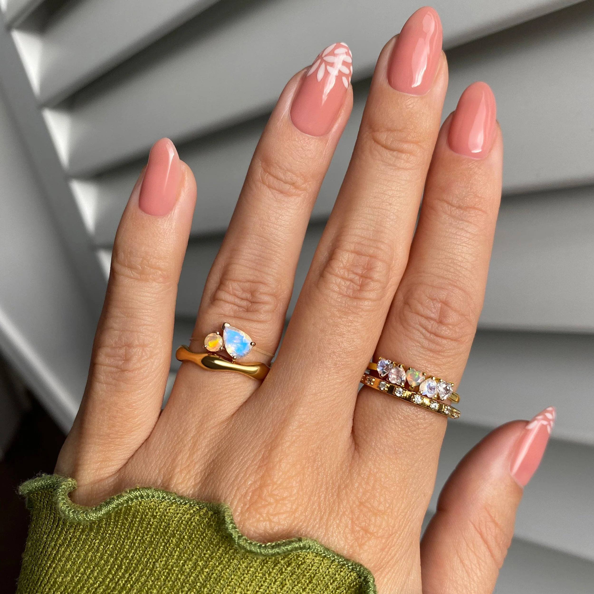 Moonstone Opal Floating Toi Et Moi & Crush On You Rings - Image 12