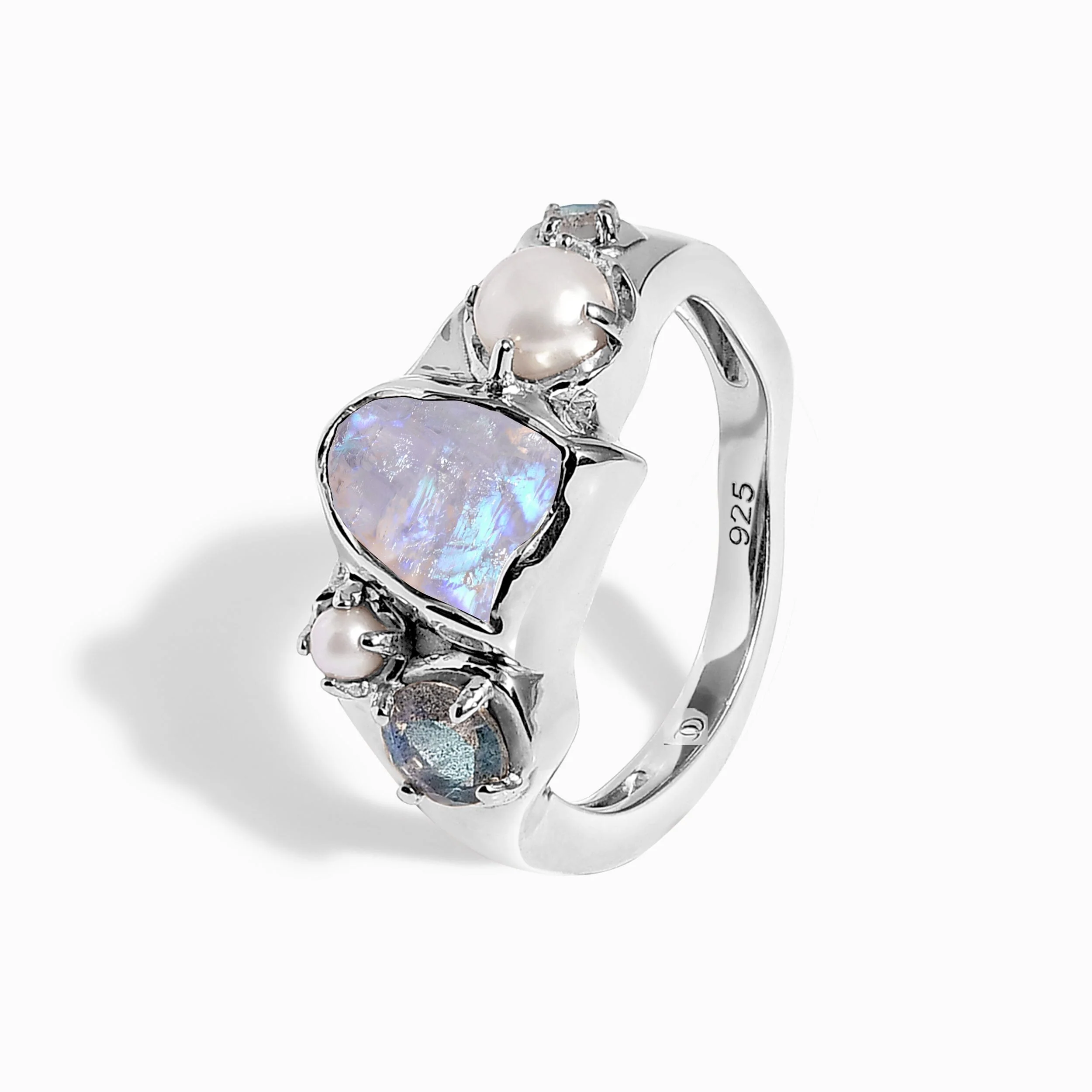 Moonstone Pearl Ring - Mist Heirloom - Image 10