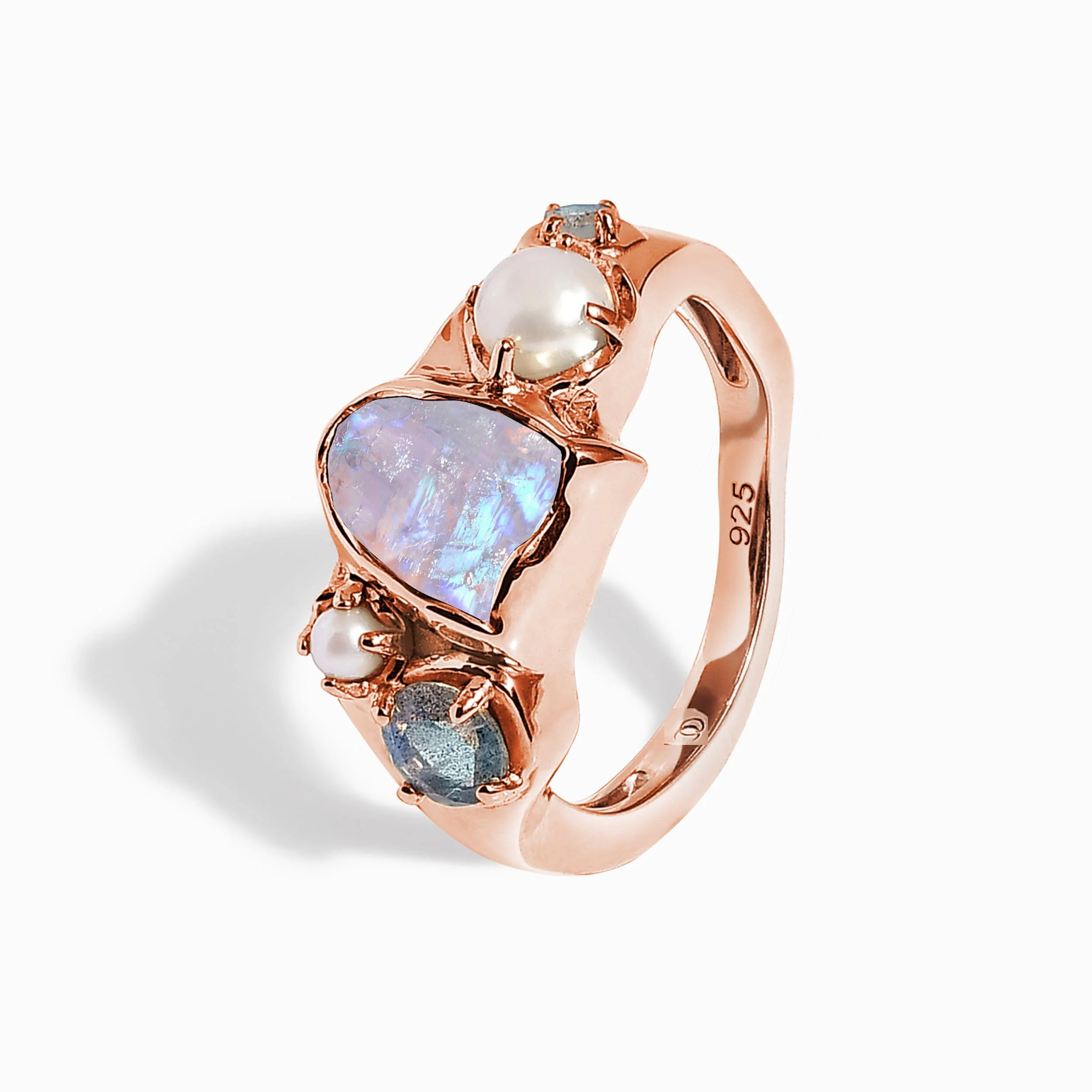 Moonstone Pearl Ring - Mist Heirloom - Image 12