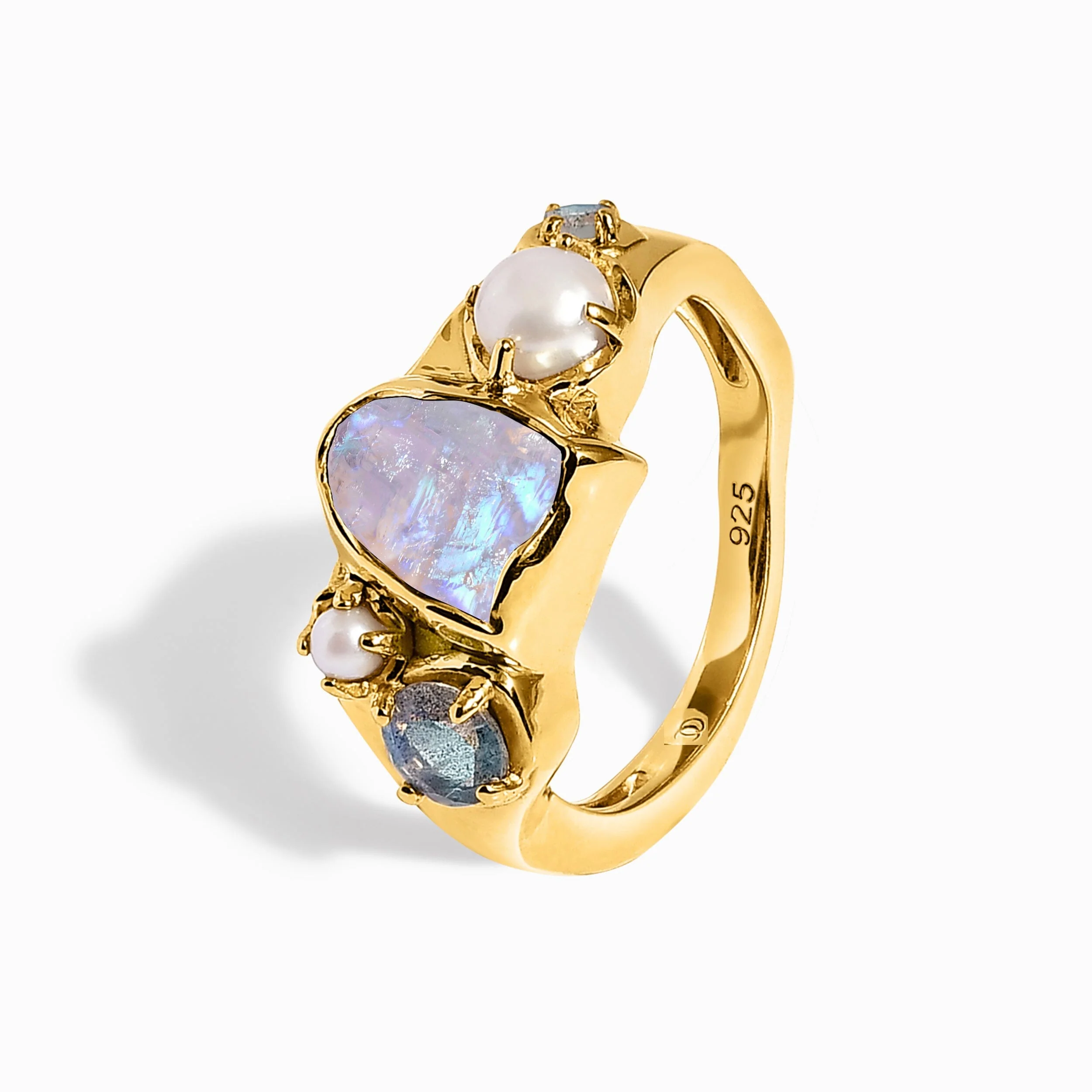 Moonstone Pearl Ring - Mist Heirloom - Image 14