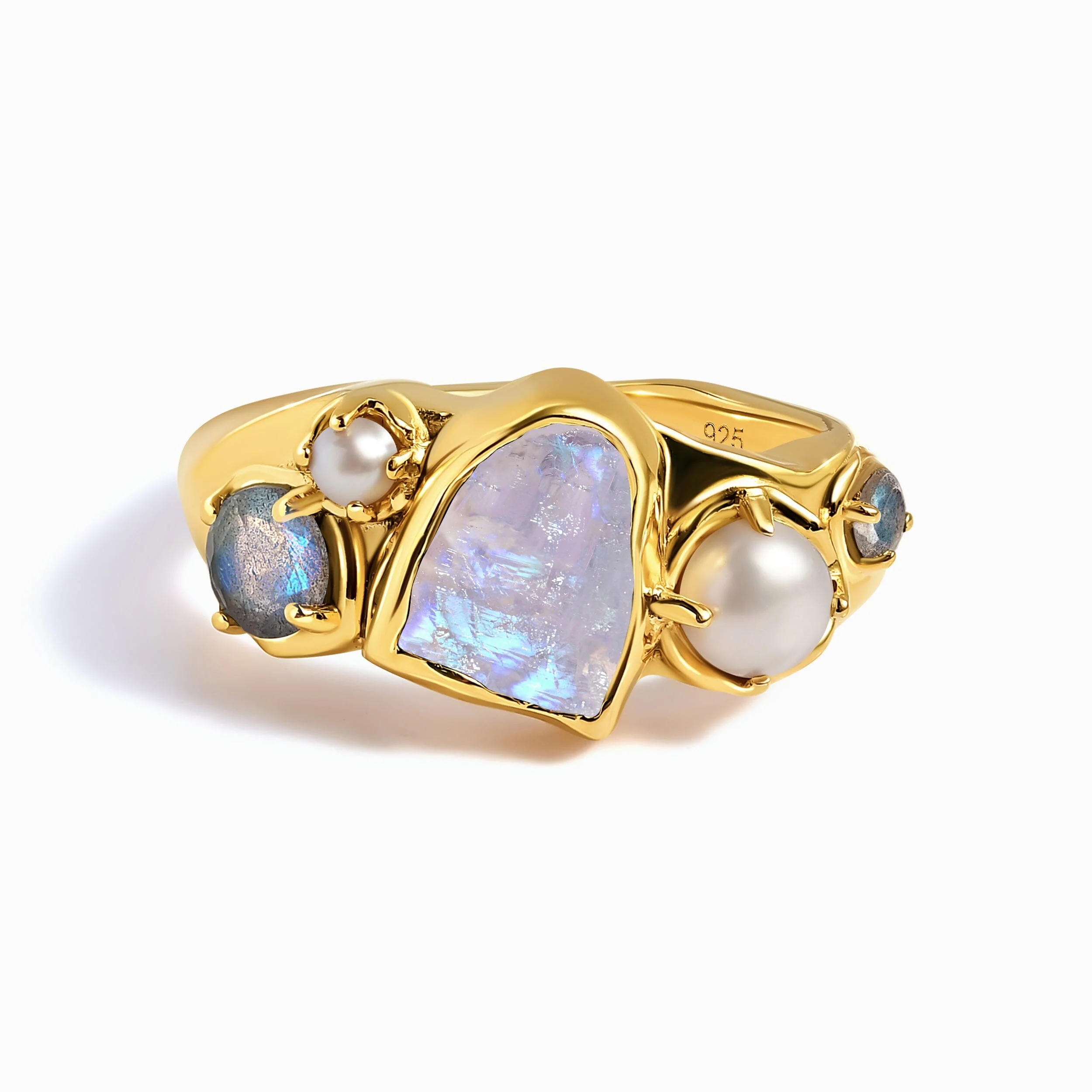Moonstone Pearl Ring - Mist Heirloom - Image 5