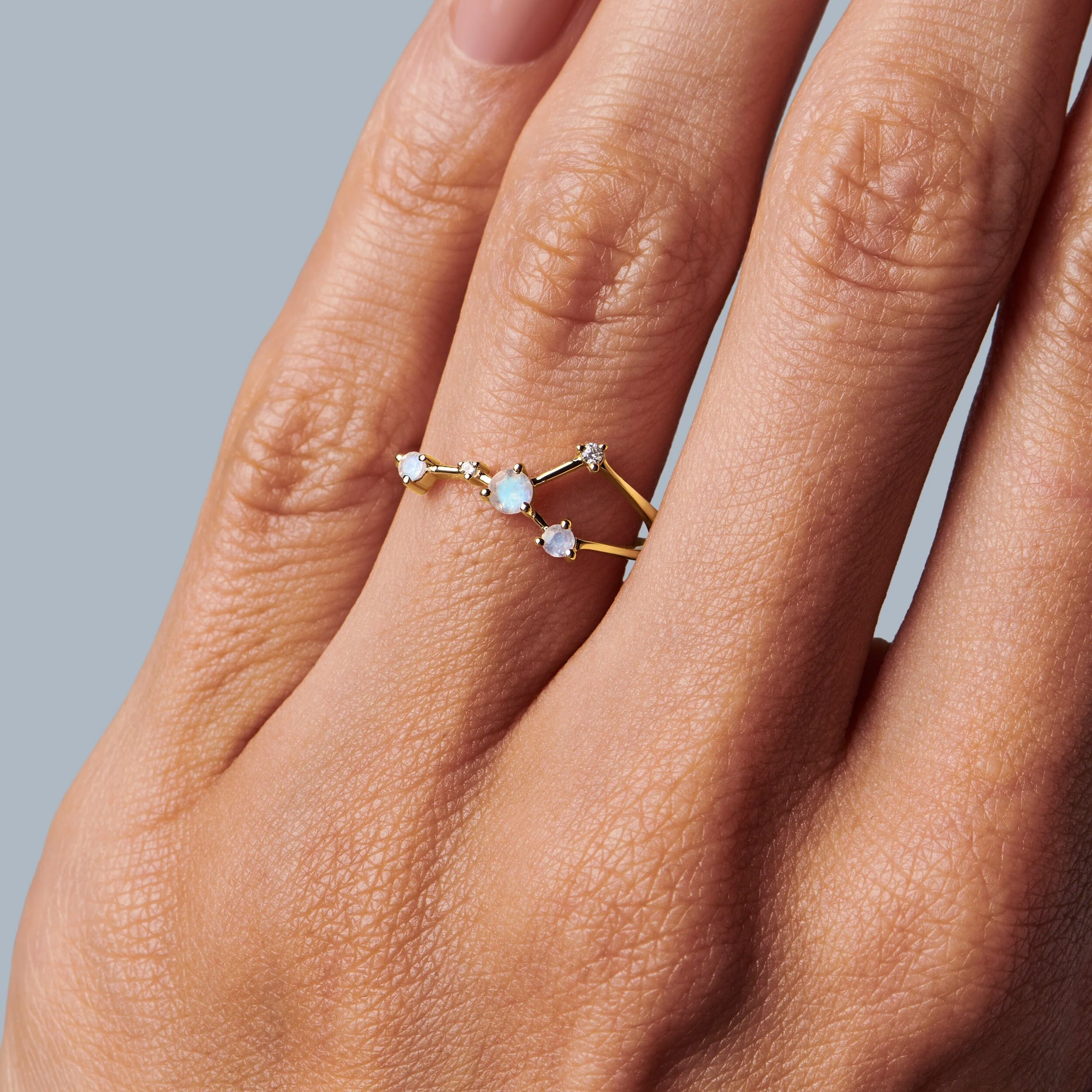Moonstone Ring - Cancer Zodiac Constellation - Image 8