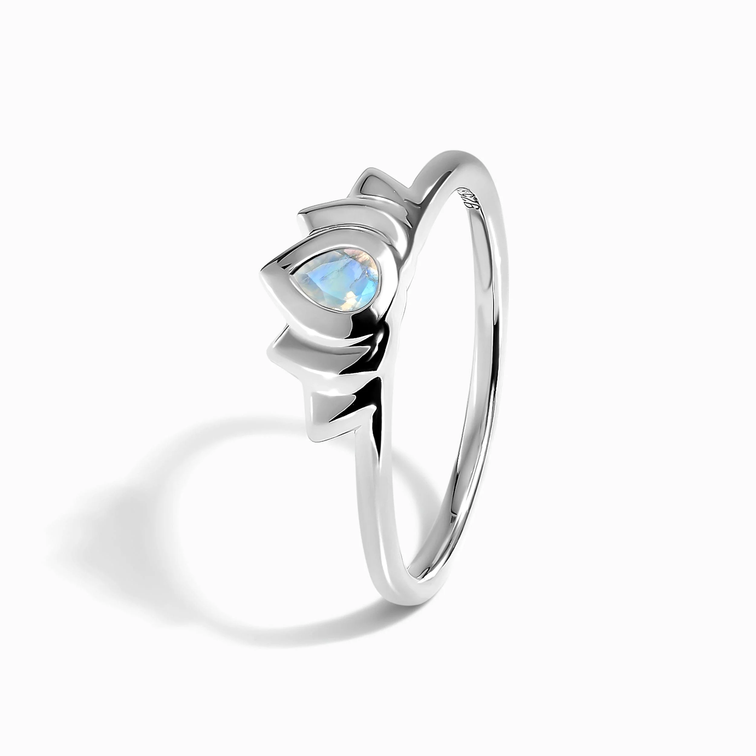 Moonstone Ring - Dainty Lotus - Image 12